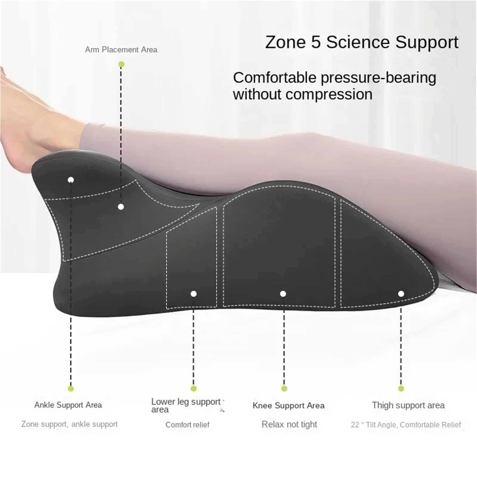 Oreiller multifonction en mousse à mémoire de forme ergonomique pour couples, fessiers, lombaires, grossesses (gris)