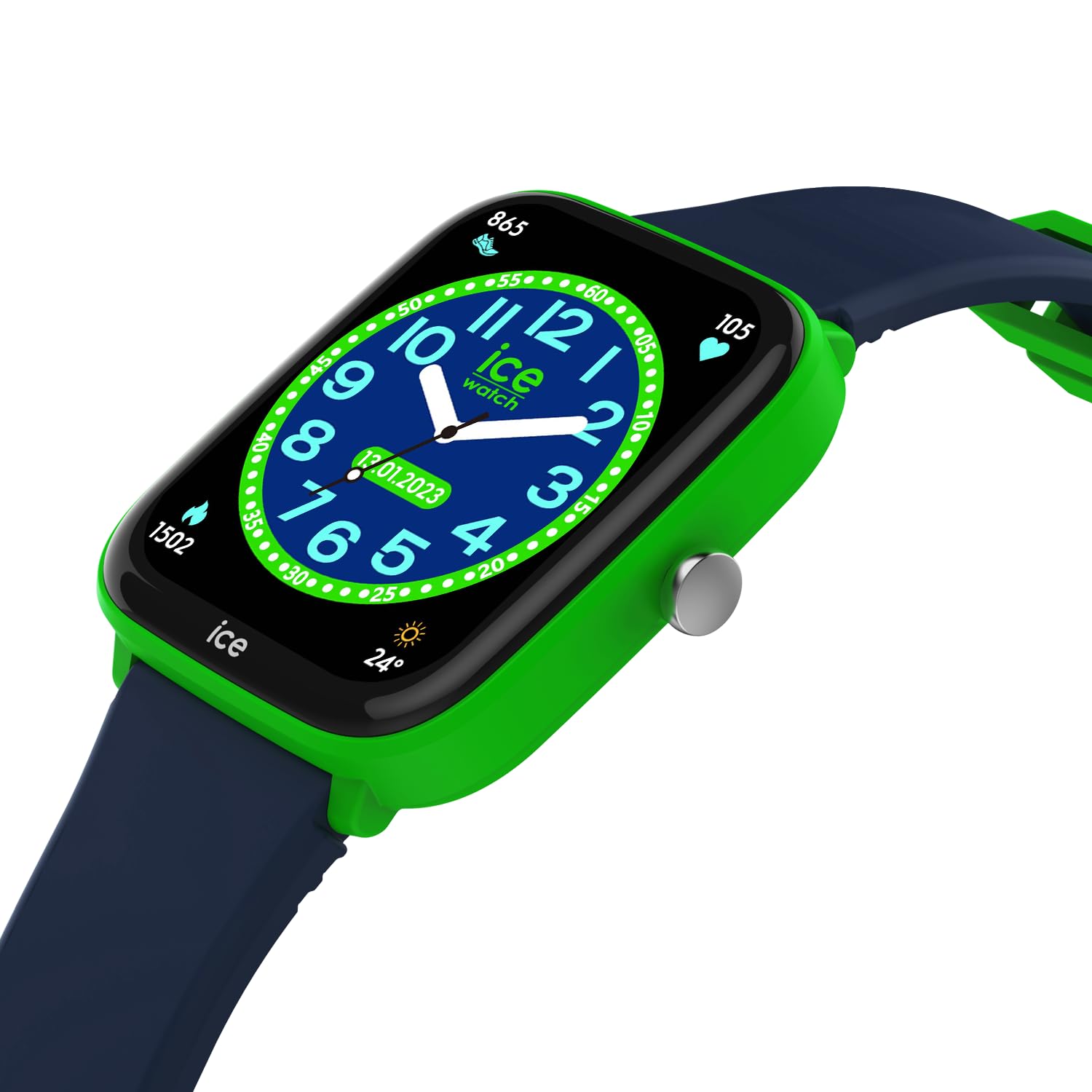 ICE-WATCH - ICE smart junior 2.0 Blue Light blue - Orologio connesso da bambino blu con cinturino in silicone azzurro - 022795 (1,75 inch)