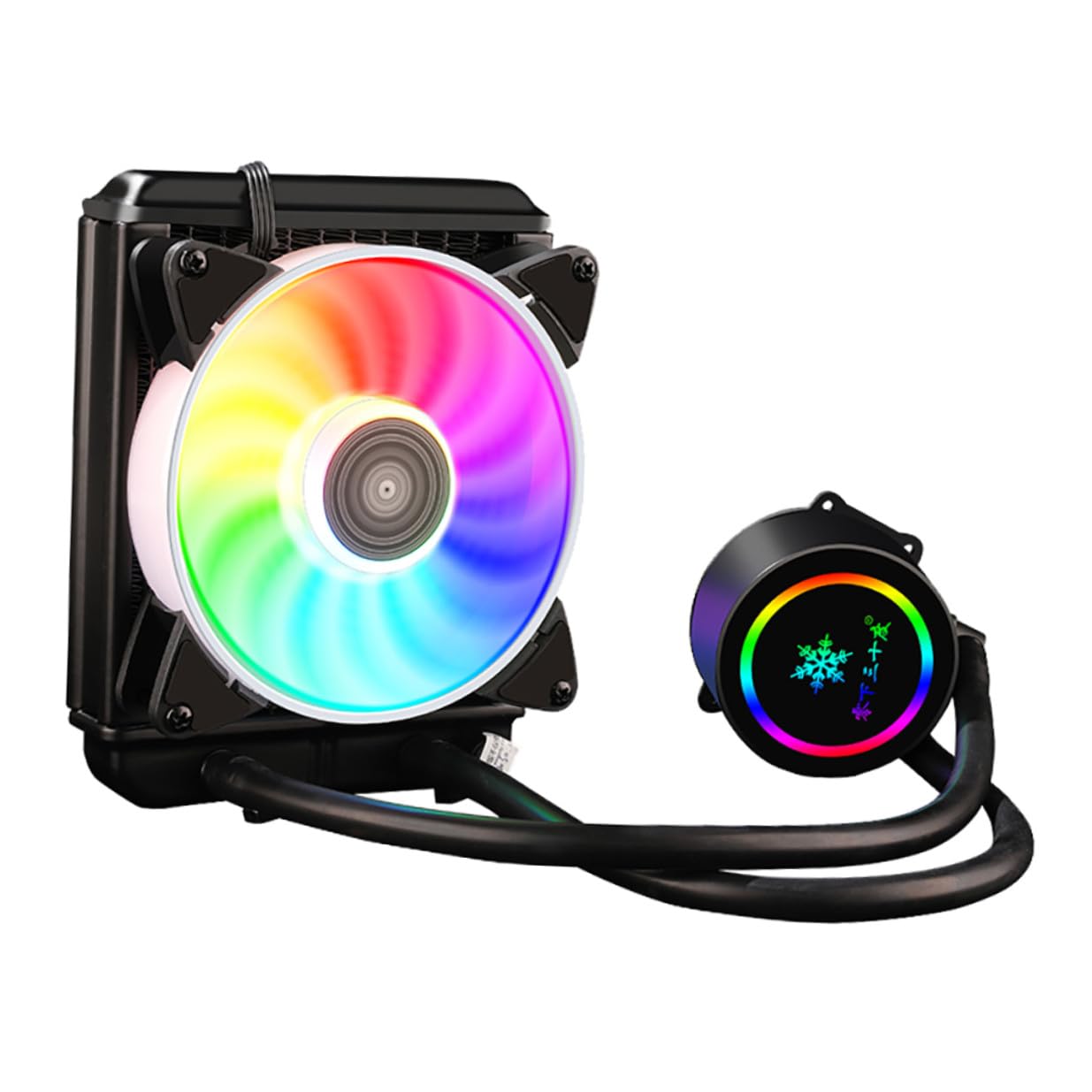 Liquid CPU Cooler Radiator Water-Cooled Heat Sink Mute Computer Radiator Professional Cooling System for Gaming Desktop PC with 120mm RGB Fan