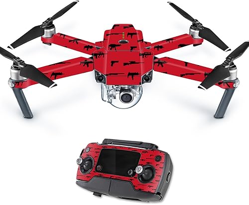 MightySkins Skin compatible con DJI Mavic Pro Quadcopter Drone – Pistolas | Funda protectora de vinilo duradera y única | Fácil de aplicar, quitar y