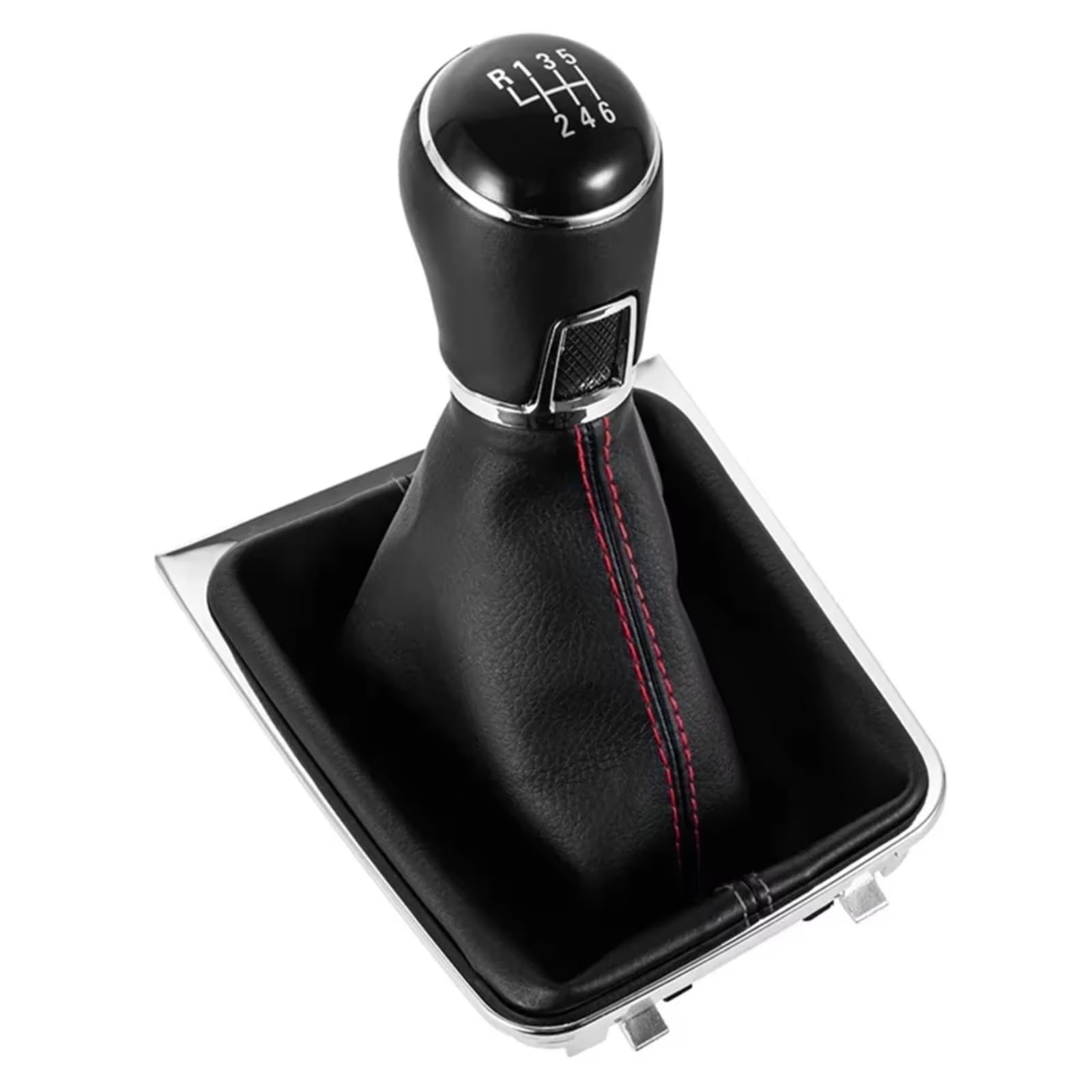 HILLAR Car Gear Stick Knob for Volkswagen for Golf 7 Mk7 for GTI for GTD 201-2018 Black Center Console Armrest for Vehicle Cover Lid(6Speed)