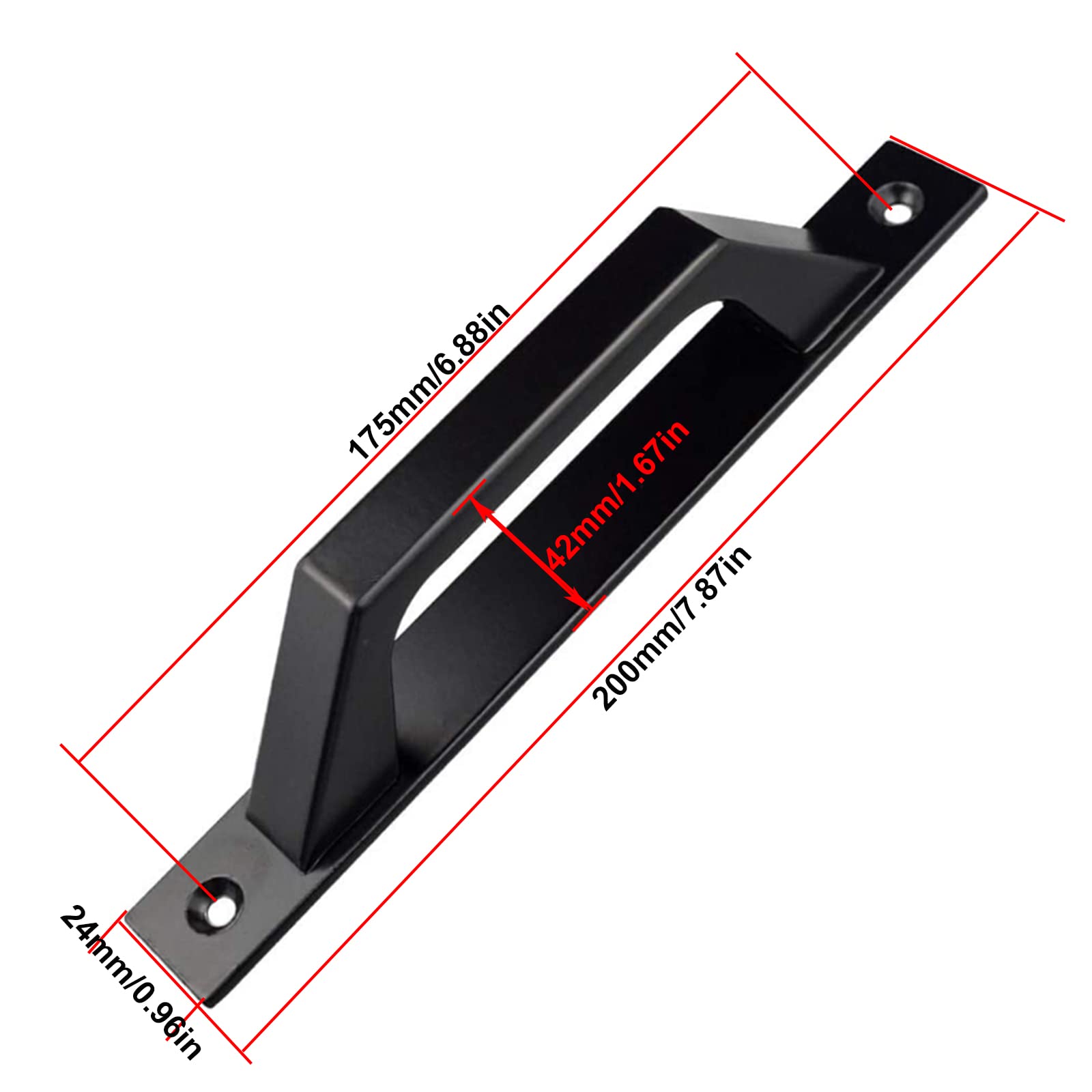 Sliding Barn Door Handles - 4 Pack Carbon Steel -3 Sliding Barn Door Handles - 4 Pack Carbon Steel -3