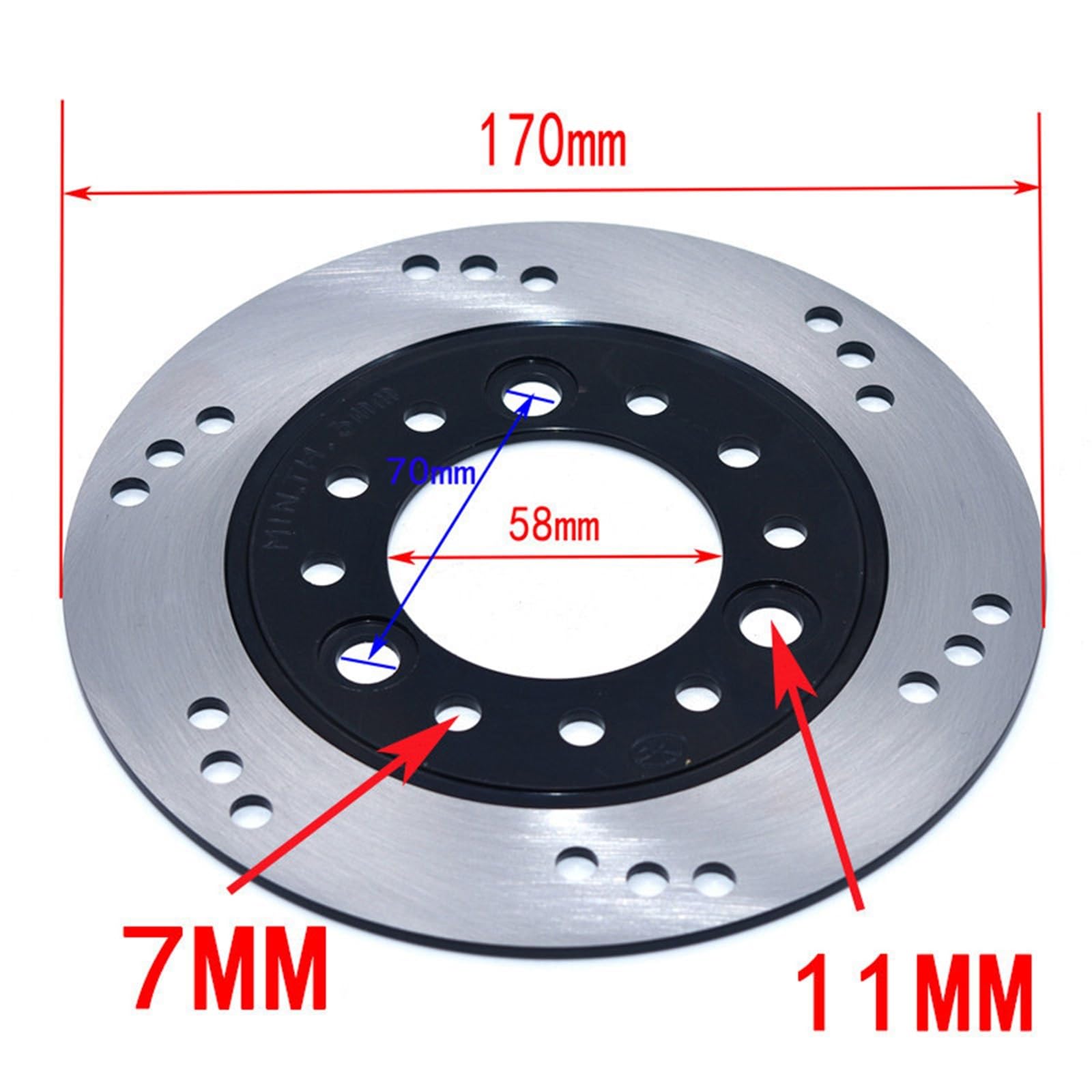 Per GY6 Scooter I Motociclo ATV Ciclomotore Go Kart 160 170 180 190mm Disco freno anteriore o posteriore Foro interno 58mm
