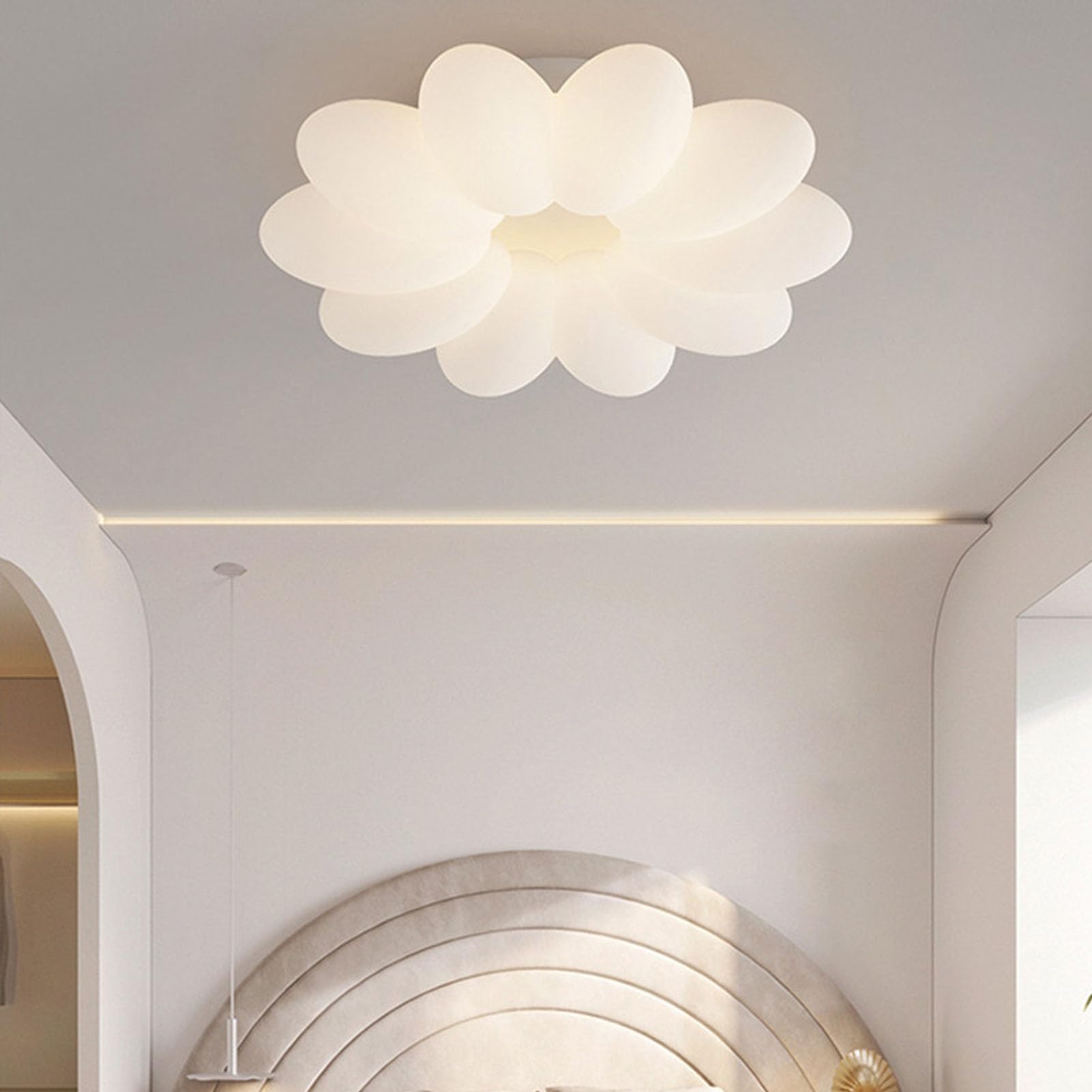 Generic Sufitowa LED do Montażu Podtynkowego, Nowoczesny Design, możliwość Przyciemniania, z Pilotem do Salonu, Sypialni, Ciepłe Białe i Neutralne światło