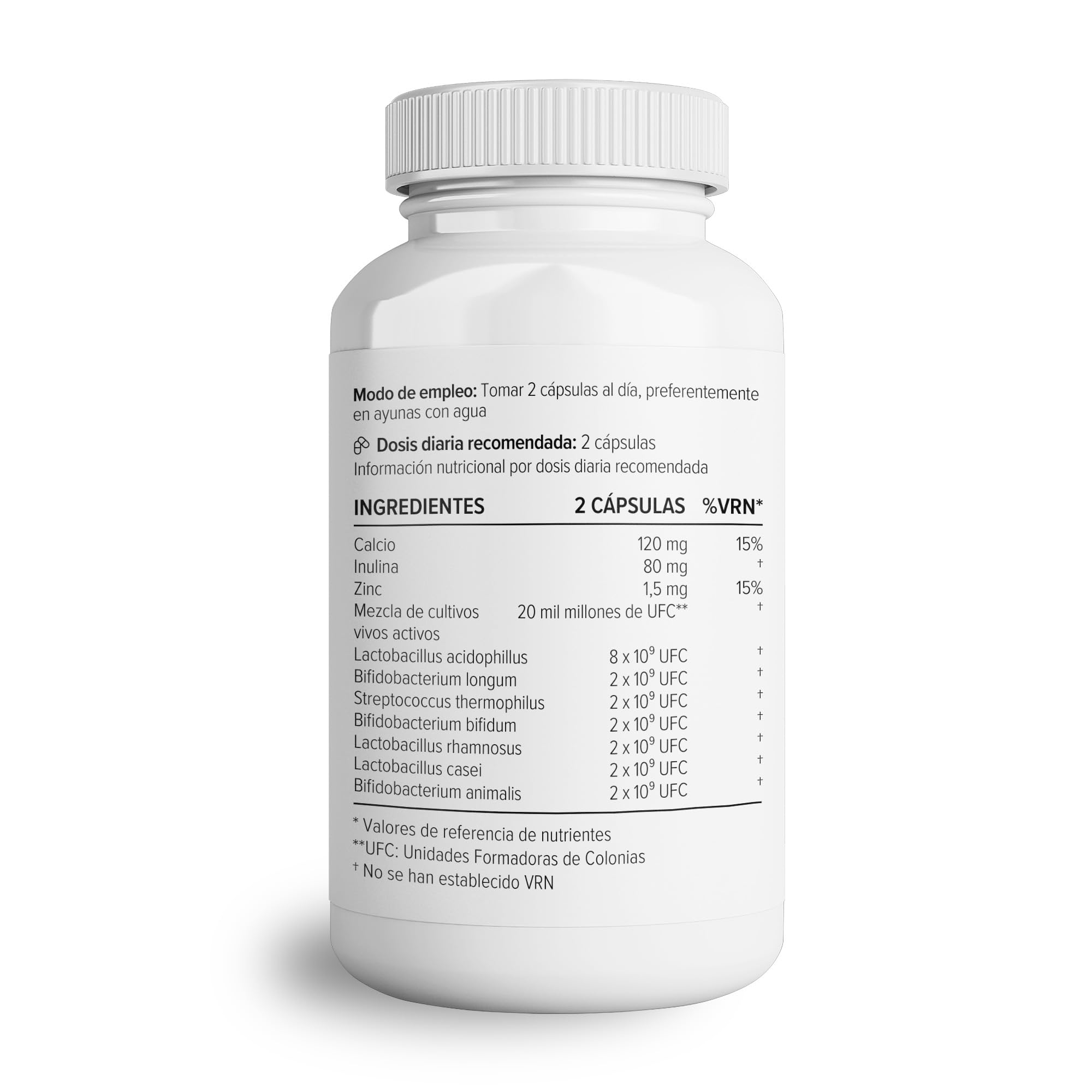 Suplemento complejo probiótico Theonia 20 000 millones UFC, 60 cápsulas | Apto para vegetarianos y veganos - Favorece la salud intestinal - veganas con 7 cepas e inulina natural +
