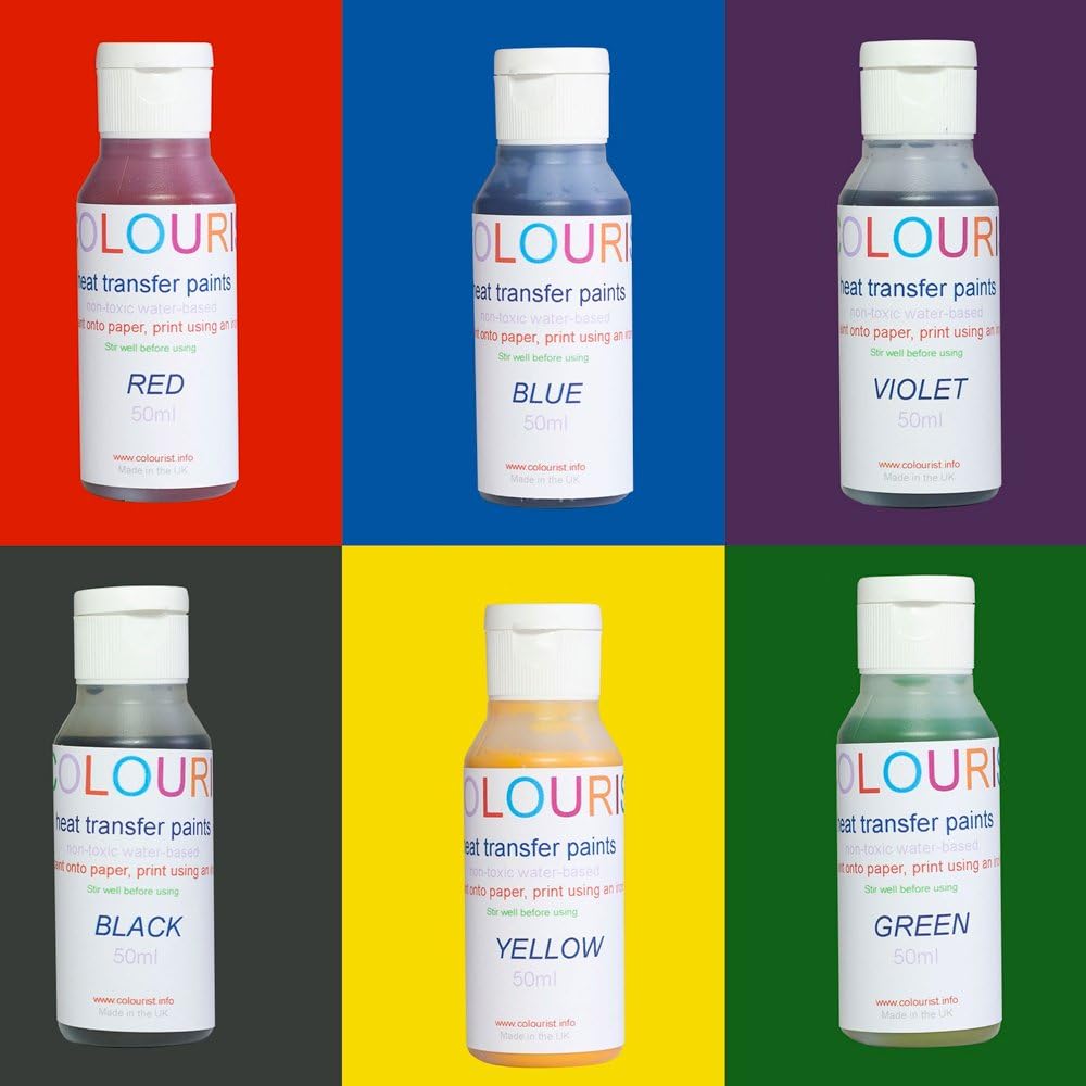 Colourist : Heat Transfer Paint : Starter Color Set of 6