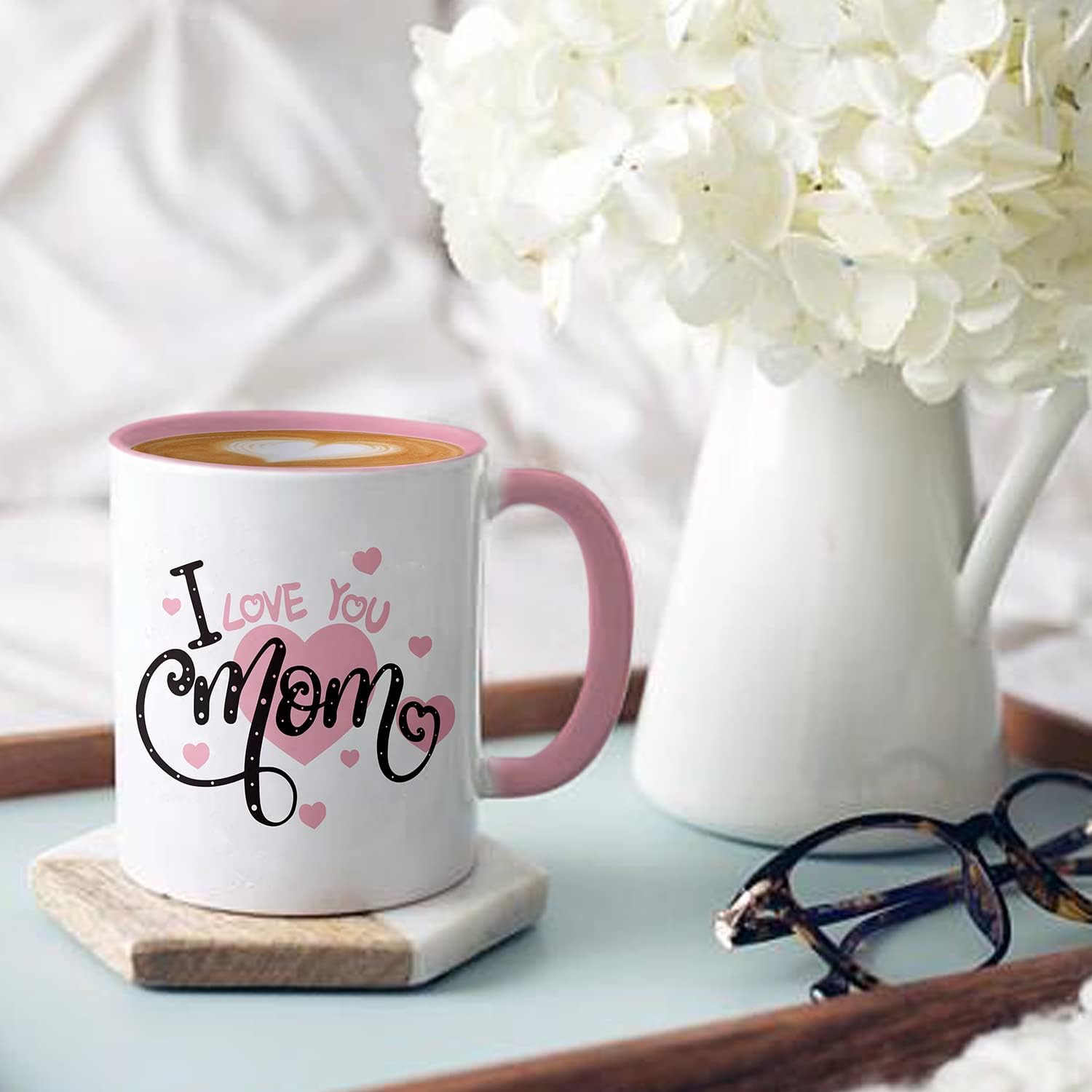 Zenply Great Mothers Day Gifts for mother from Daughter Son, Mom Coffee Mug, 11 oz, Letter Printed Novelty Coffee Mugs Birthday Gifts for mother, Mother's Day for Mom - Image 4