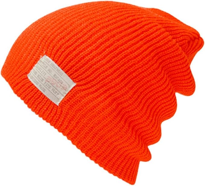 Amazon Reverse Edge リバースエッジ ニット帽 メンズ レディース ワッペン付き ニットキャップ 帽子 Free オレンジ Knitcap A Renc930 Or ニット 通販