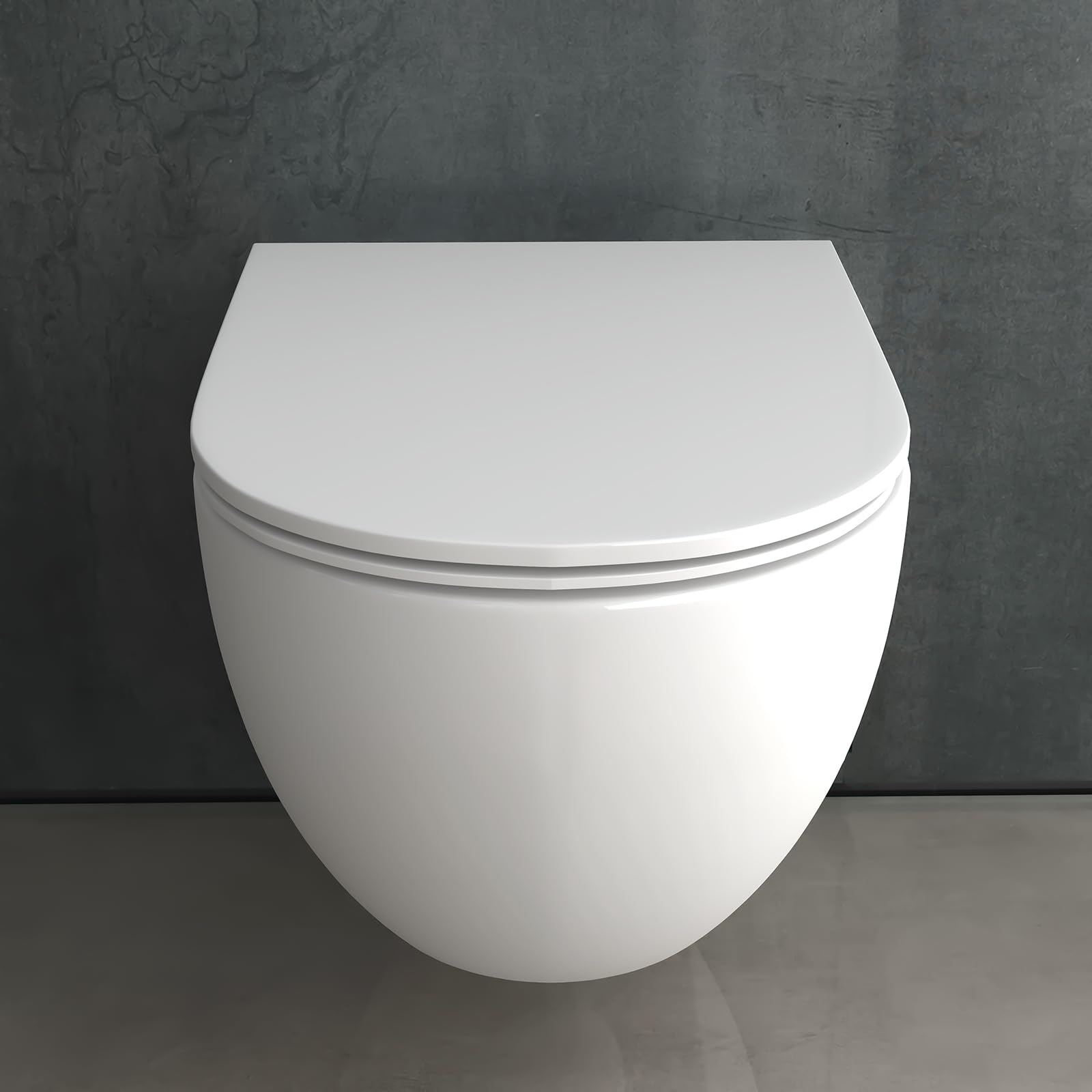 Alpenberger Bidet WC | Dusch WC Set | Hänge WC ohne Spülrand | Toilettendeckel mit Absenkautomatik | Toilette mit Schallschutz & Podusche | Kloschüssel mit Armatur | Passend Geberit