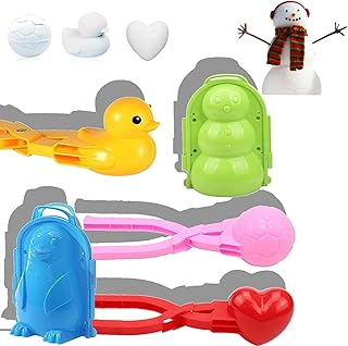 The Original Snowbuddy Snowball Kit, 5Pack Mclows Snowball Maker, Winter Snow Toys Molds, Snow Snowball Maker Clip, Snow Toys for Kids Outdoor, Winter Snowball Snow Shaped Sand Maker