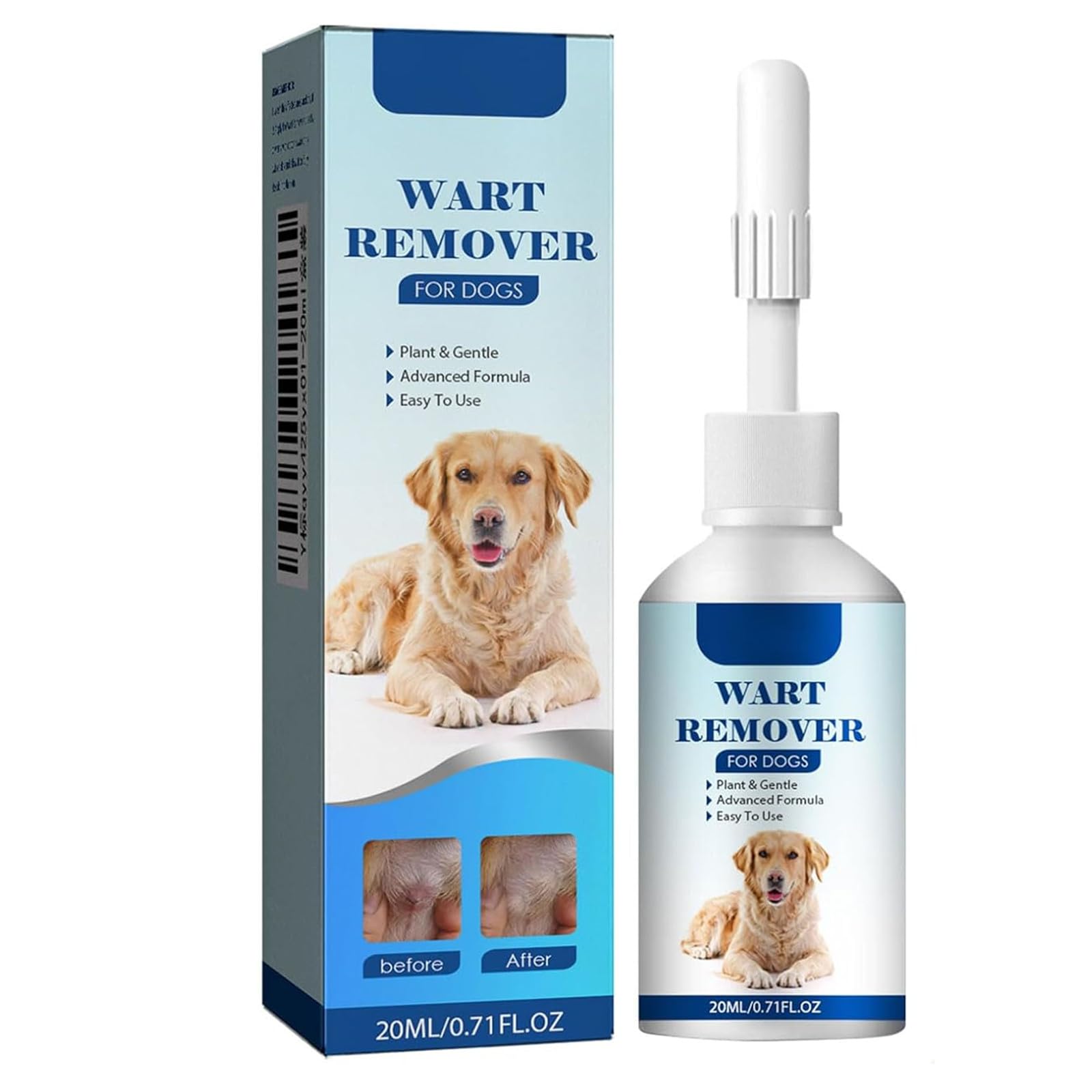 Rakiuty Crème pour Animaux de Compagnie pour Chiens et Chats,Crème pour Enlever Les Verrues,Éliminateur de Verrues pour Chiens,Dissolvant Naturel pour Chien,Naturel et Doux,20 ML