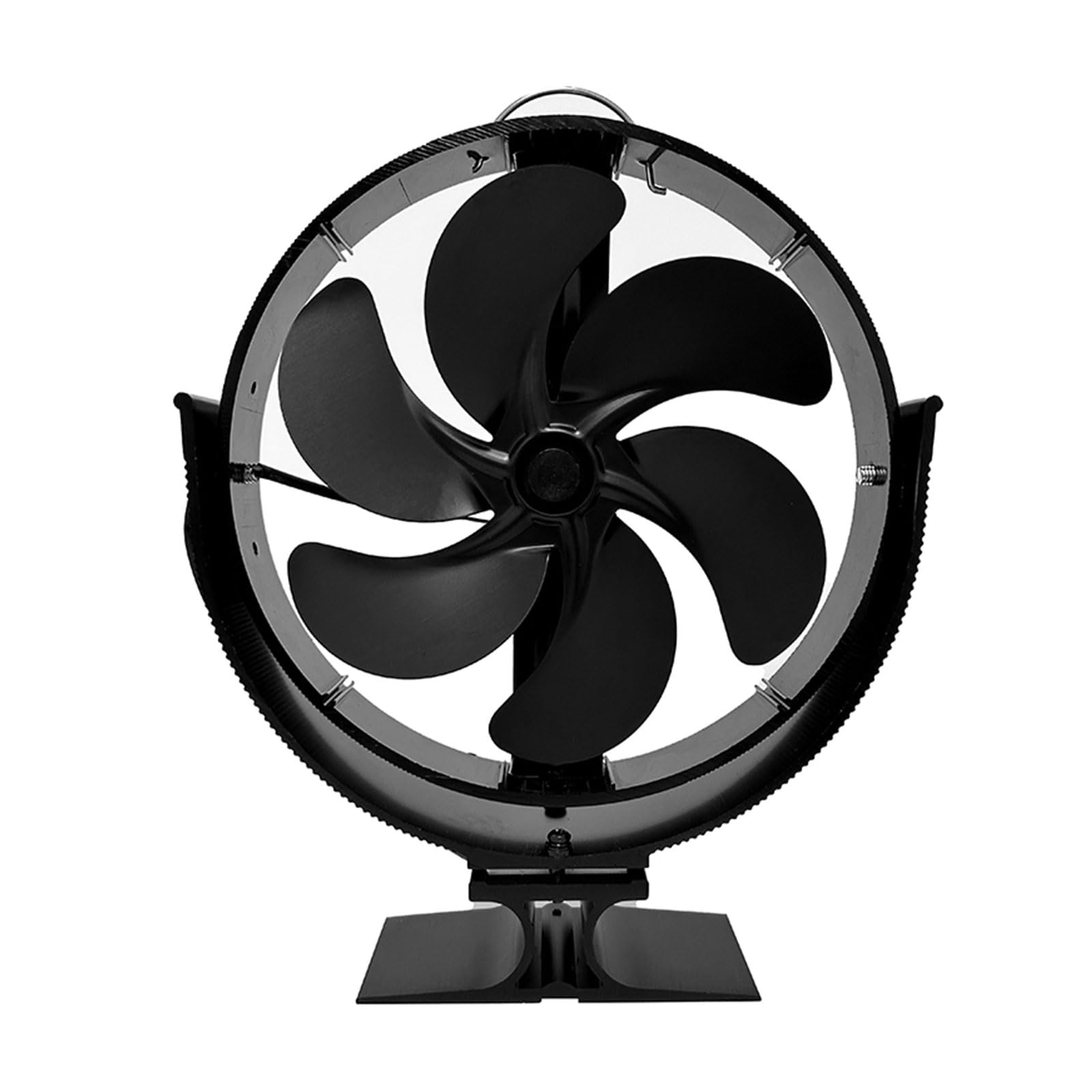 Buxuaaaa Efficient Heat Distribution Fan 6Blade Heat Powered Stove Fan With Cover Saving Fuels Stay Warm Quiet Stove