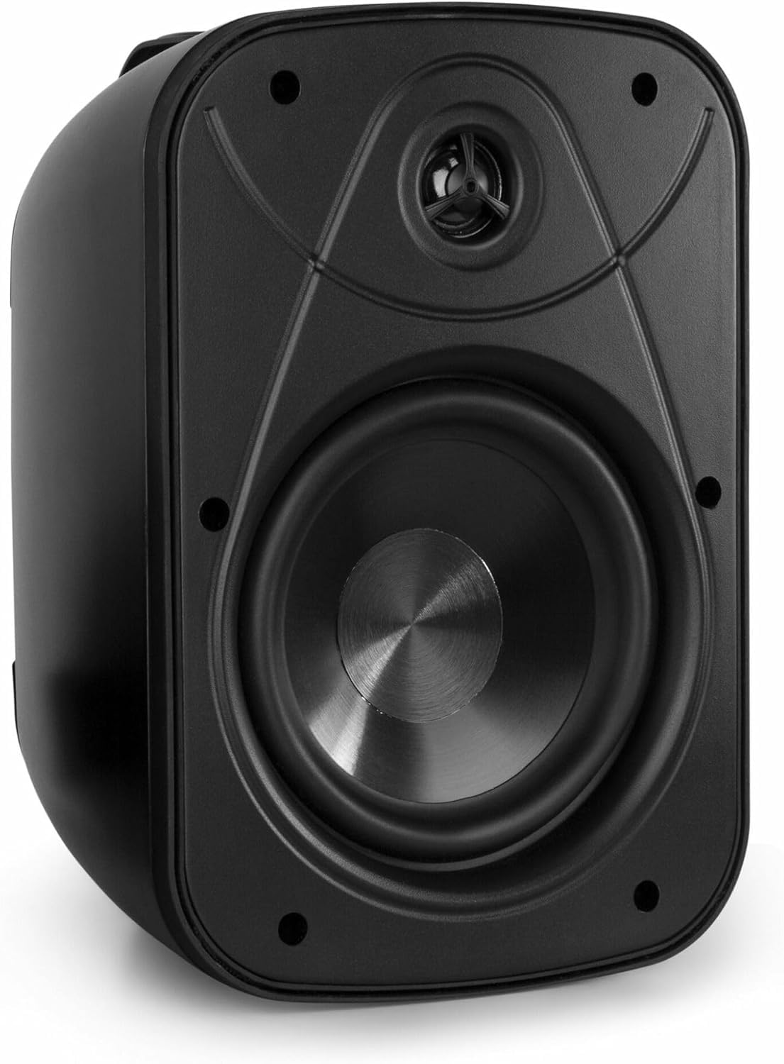 Power Dynamics BD80TB Altavoz para Interior/Exterior, woofer de 8", 70v/100v o 8 Ohmios, ABS con protección UV, Potente, Montaje Horizontal o Vertical, Ideal para terrazas, Jardines, etc, Color Negro