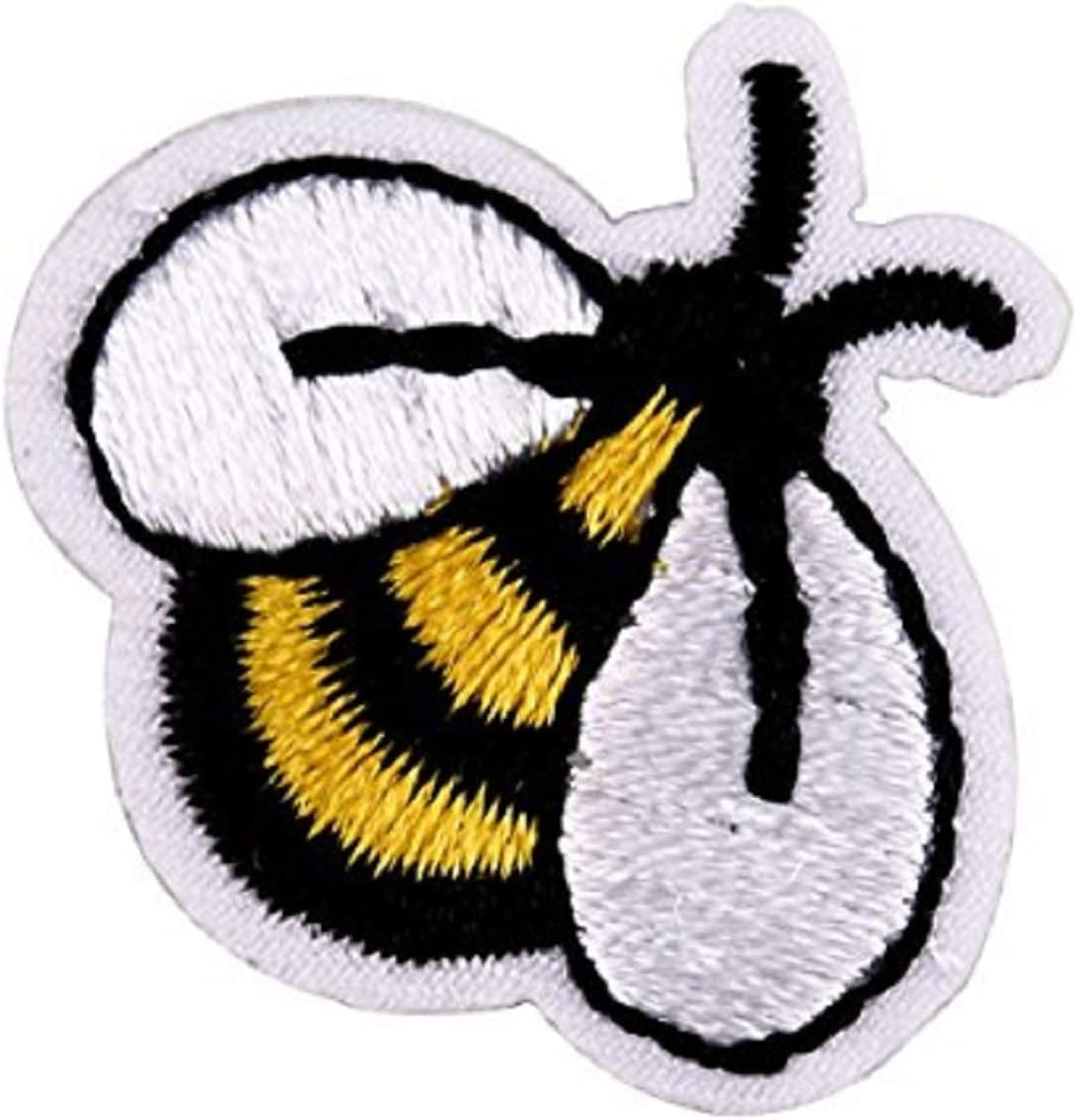 Muiltvoe 10Pcs Bee Sewing Patches Iron on Embroidered Applique Patches Decorative Sewing Animal Patch Stickers for Bags Jackets Jeans Clothes DIY Patches