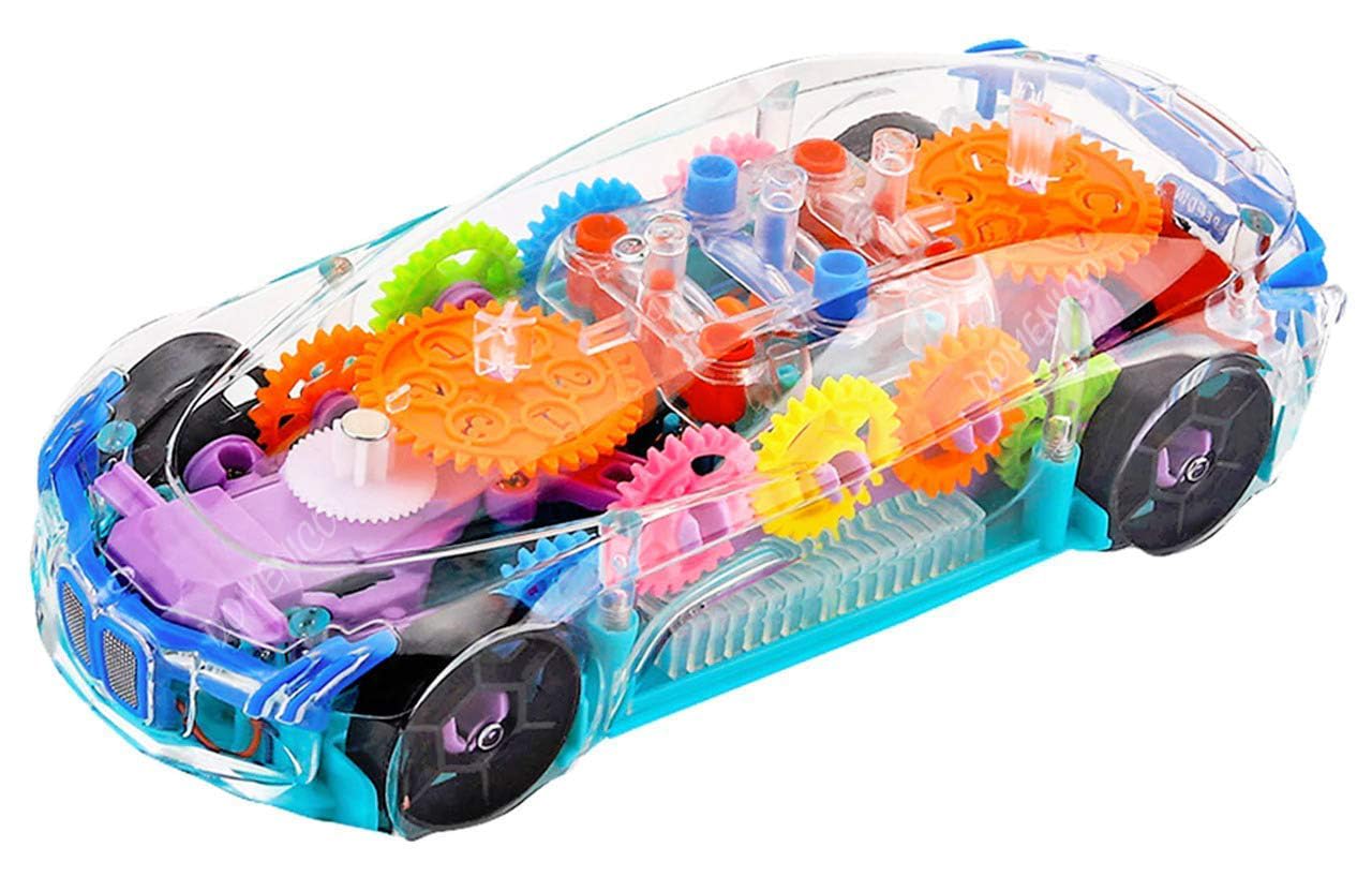 DOMENICO Transparent Concept 360 Degrees Rotating Concept Racing Car with 3D Flashing Led Lights Musical Vehicles Toy for Kids Transparent (Concept Car) (B09W9KFGFL) Amazon Price History, Amazon Price Tracker