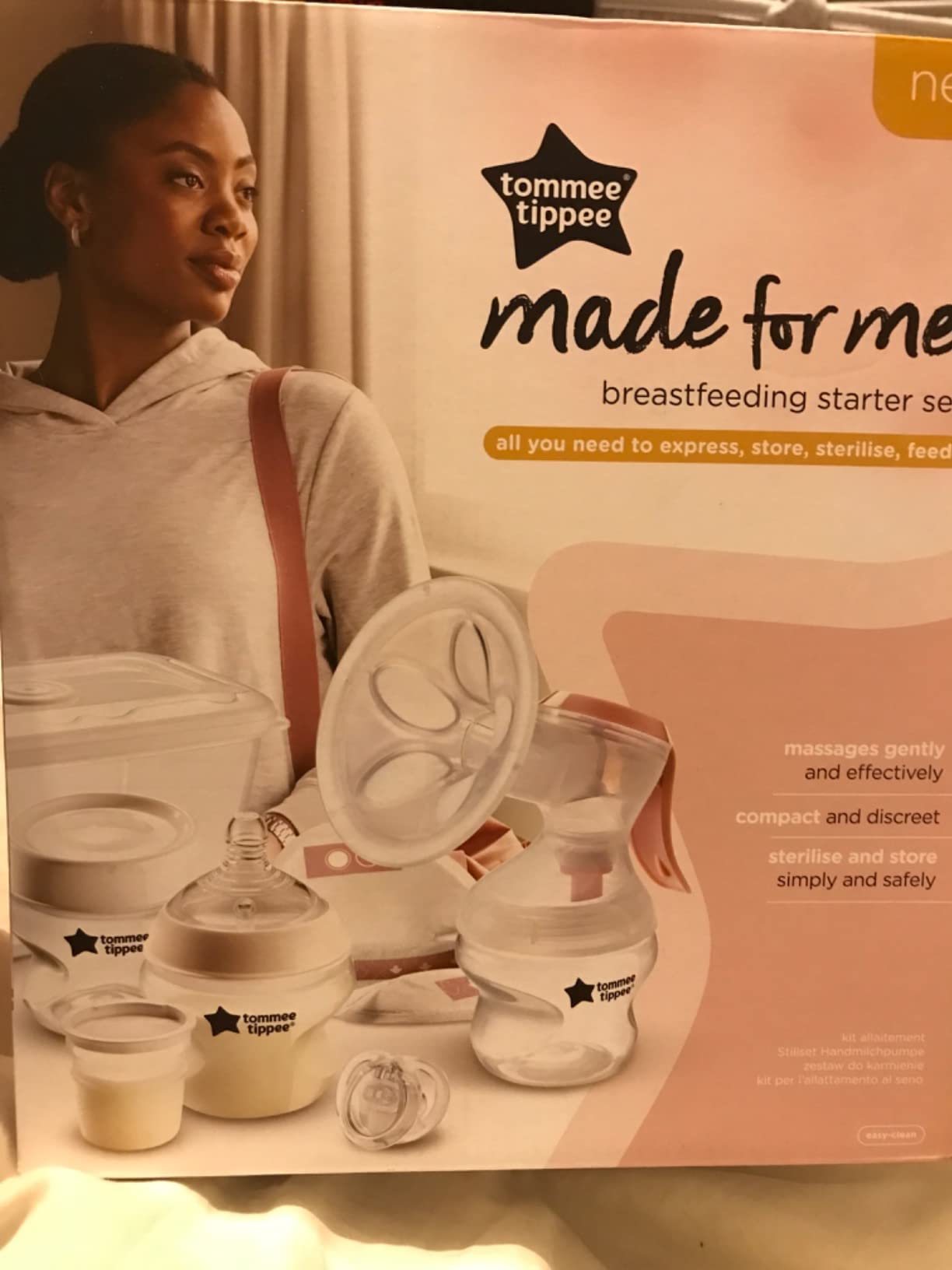Tommee Tippee Breastfeeding Starter Kit, Manual Breast Pump, Baby