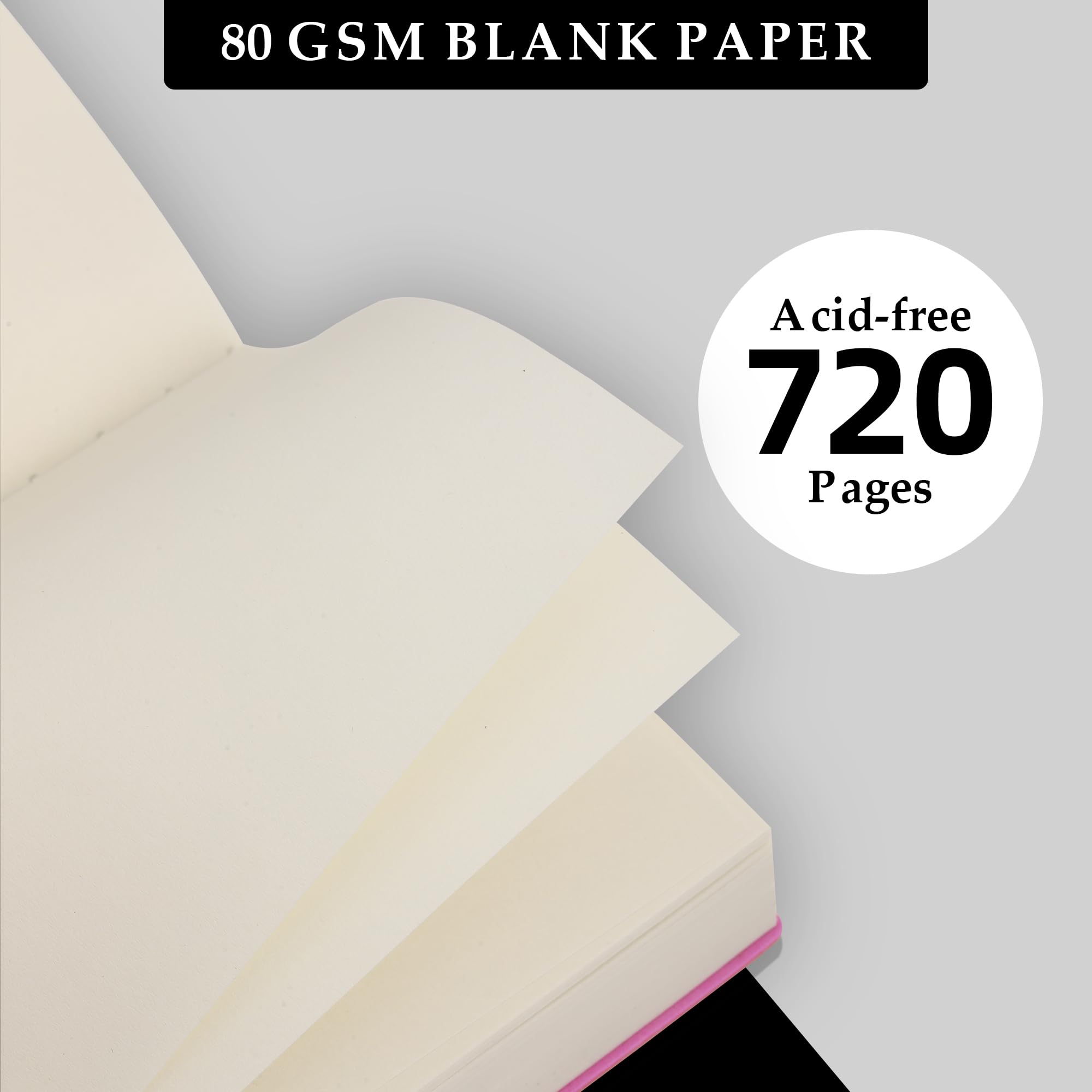 Carnet de croquis épais vierge 720 pages A6 non ligné