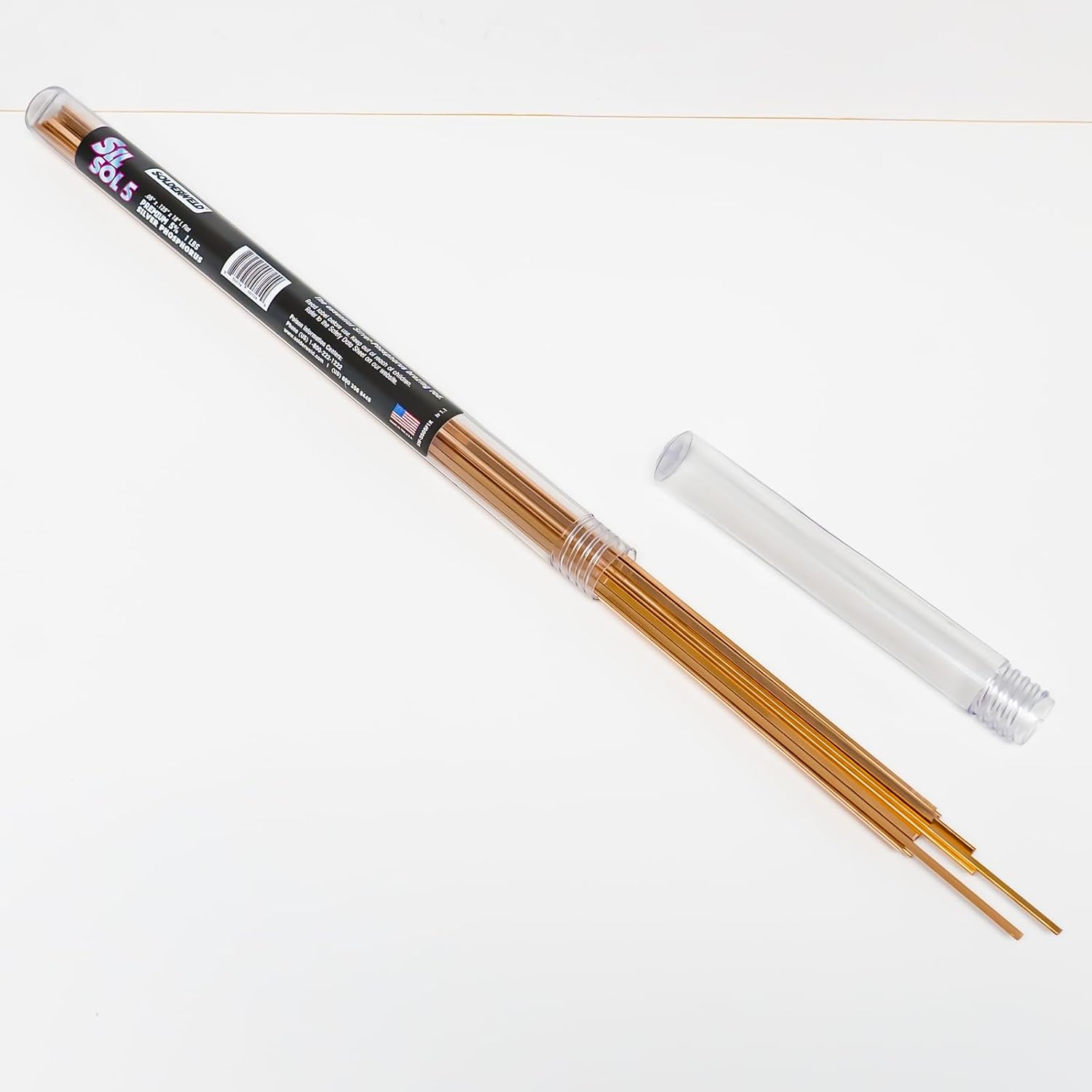 Replacement for Solderweld SW-SS05F1K Sil Sol 5% Sil Sol Brazing Rod Flat Sticks 1Lb. 18" Long Replaces Parts