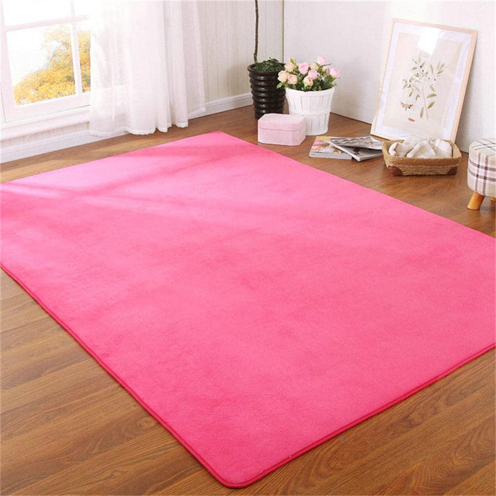 Tapis de cuisine antidérapant LUNEZY rose lavable et super doux