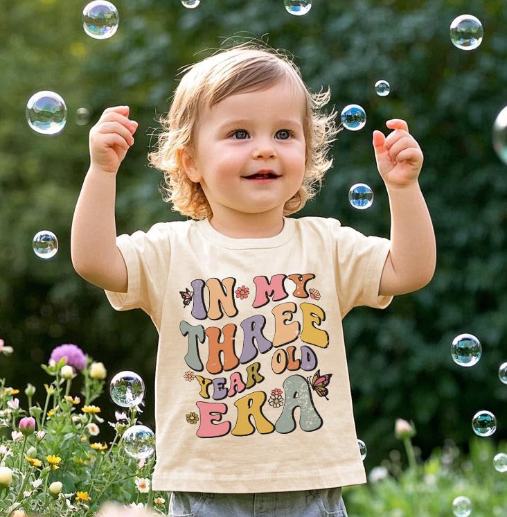 Image of Toddler Boys Girls 3rd Birthday Shirts for Baby Kids 3 Years Old Birthday Outfit for Party Short Sleeve Tshirt