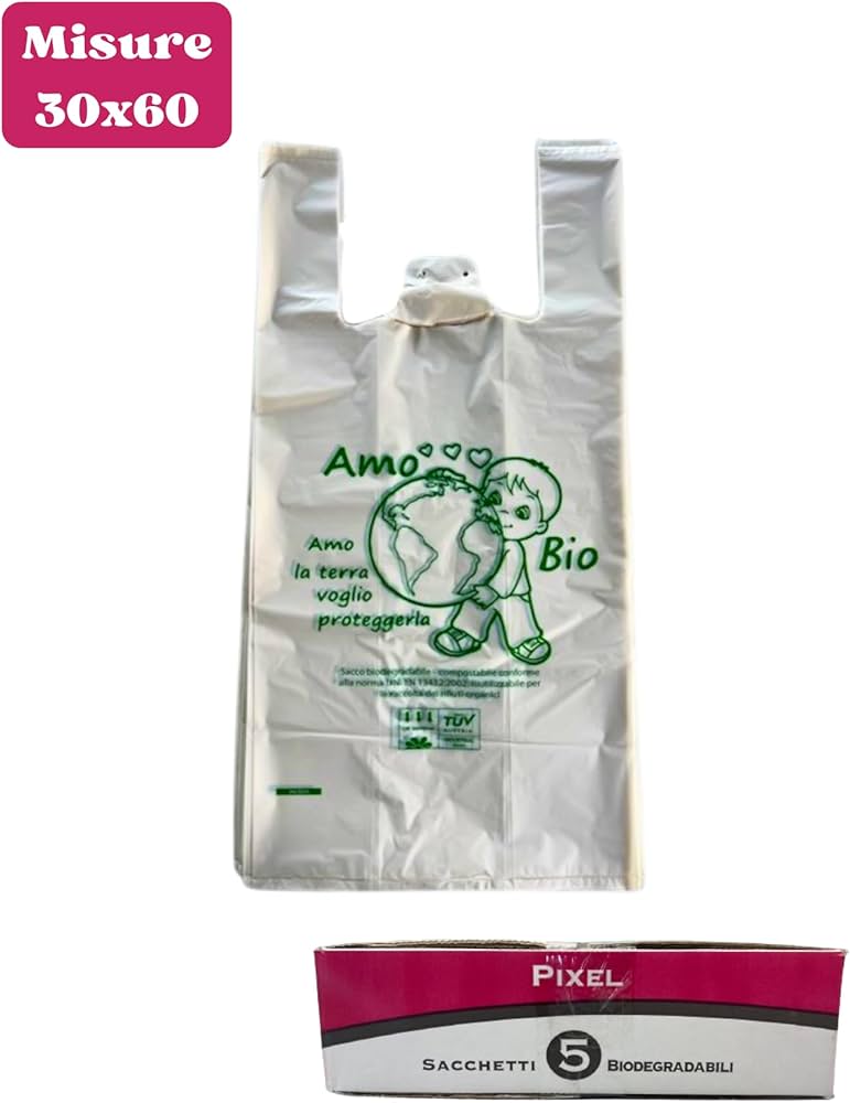 Buste Per Alimenti Buste Shopper Biodegradabili 30x60 Cm