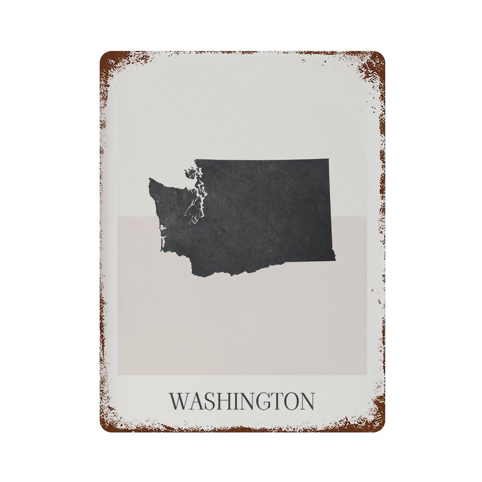 xiaoxiaoshen Washington Map Minimalist Boho Decor For Home Or Gift Wall Decor Art Metal Tin Poster Modern Home Decor Art Home Bar Shop Decorations Vintage Sign 40x30cm
