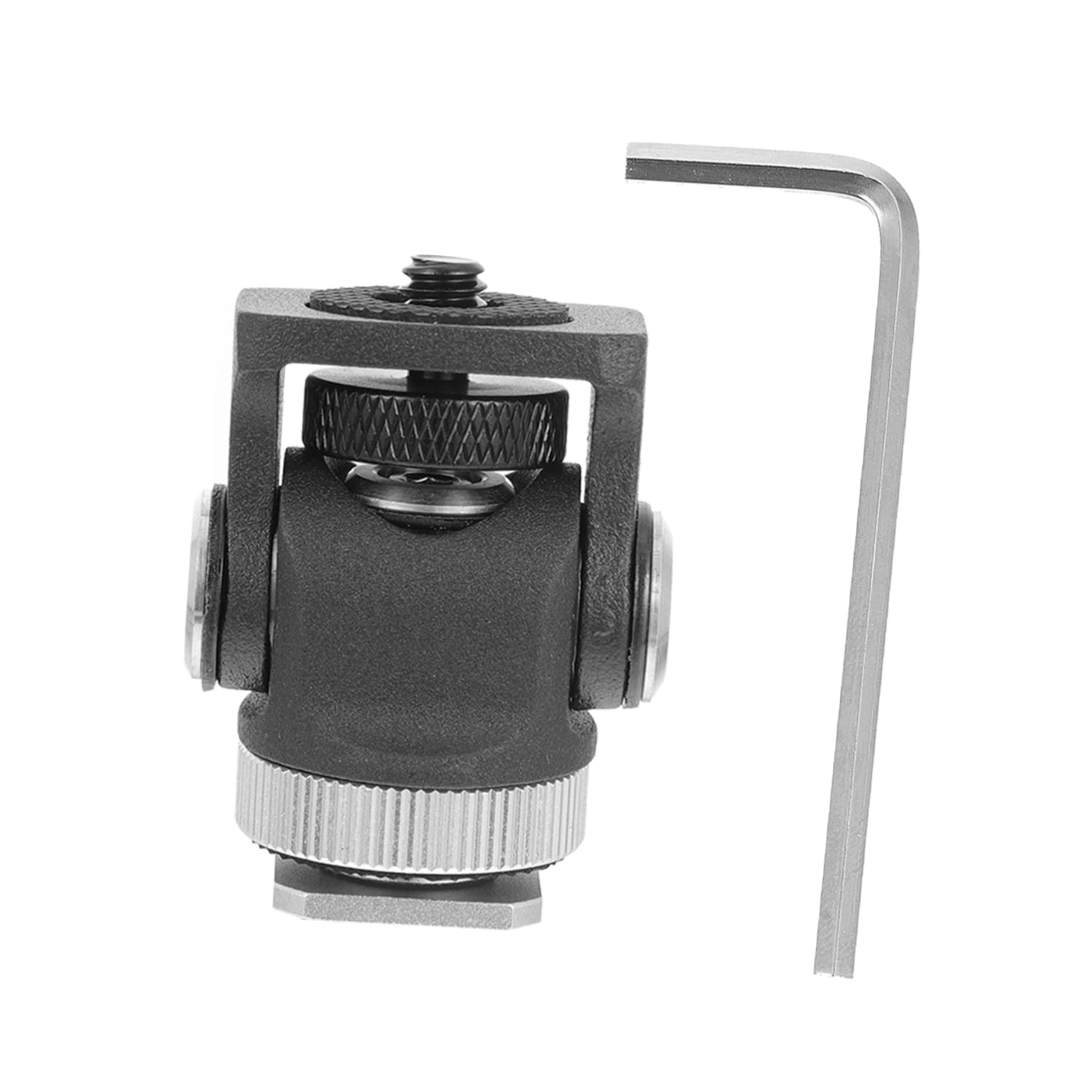 Yardenfun Easy Installable Rotatable Head Aluminum Alloy Mount for Camera Monitor Hot Shoe Mount Adapter