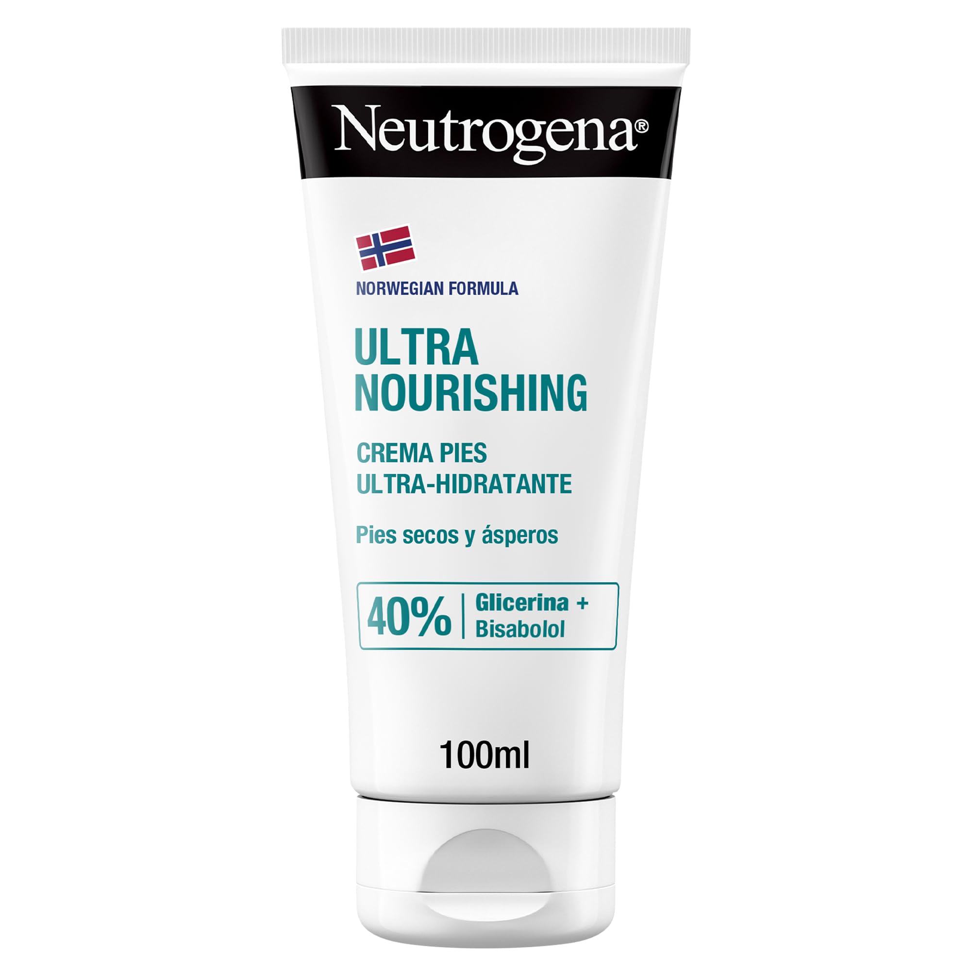 Neutrogena Crema de pies con fórmula noruega, cuidado hidratante para pies secos, hidratación 24 h, 100 ml