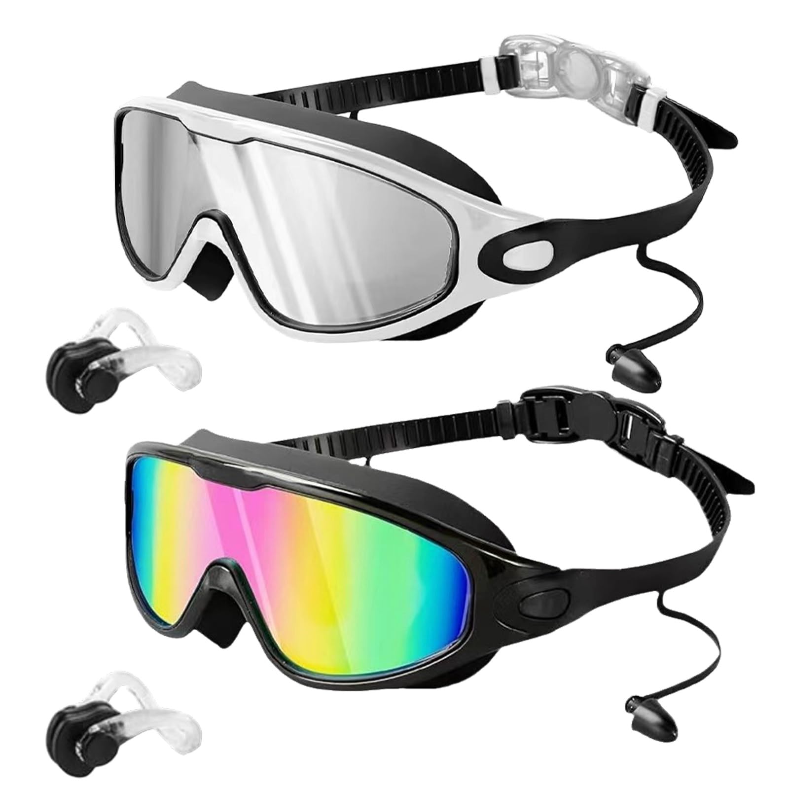 My Cool Summer Goggles, Clip On Goggles, No Leaking Swim Glasses for Men Women Youth (F)