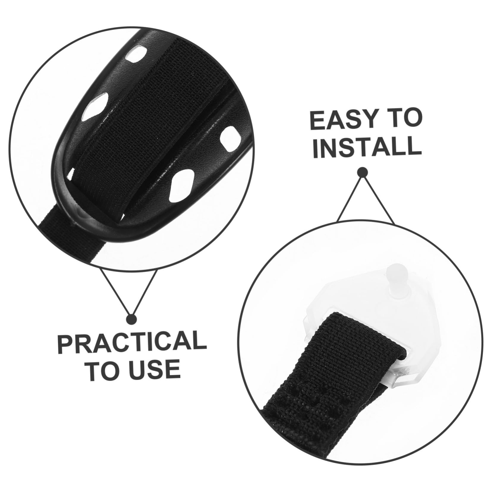 Jugulaire pour Casque de Chantier Noire, Mentonnière Y de Sécurité