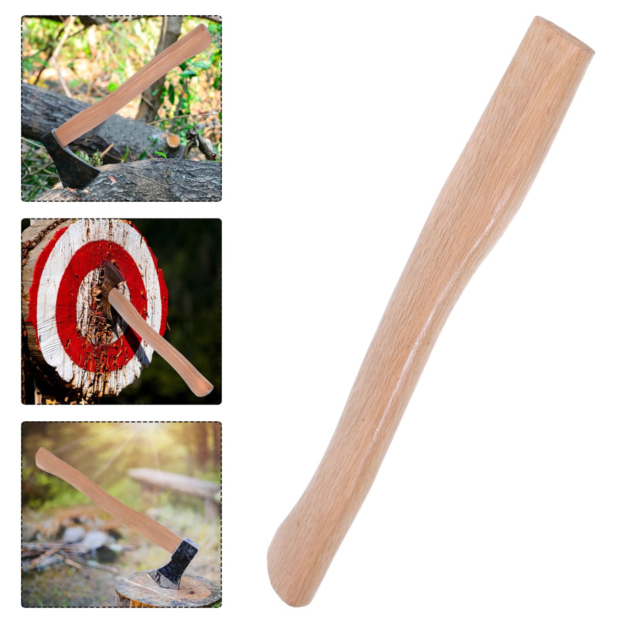 VILLCASE Poignée en Bois pour Hachette 40 cm – Prise Ergonomique et Antidérapante pour une Meilleure Stabilité et Sécurité – for Jardinage, Aménagement Paysager, Travaux Extérieurs