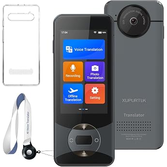 Xupurtlk W10 Language Translator Device Translator Device Test Winner for Travel Voice translator without Internet translator real-time 144 languages with WiFi/offline/photo support/currency converter