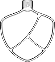 Vista 1 de Flat Beater Replacement for KitchenAid 5plus/6 Qt. Bowl-Lift Stand Mixers/Polished 18/8 Stainless Steel Paddle Accessories/No coating/Dishwasher