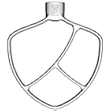Flat Beater Replacement for KitchenAid 5plus/6 Qt. Bowl-Lift Stand Mixers/Polished 18/8 Stainless Steel Paddle Accessories/No coating/Dishwasher Safe/Replacement for KN256CBT