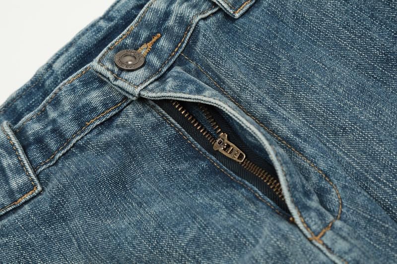 Men's Jeans American Retro Loose Straight-Leg Casual Commute Daily Pants4