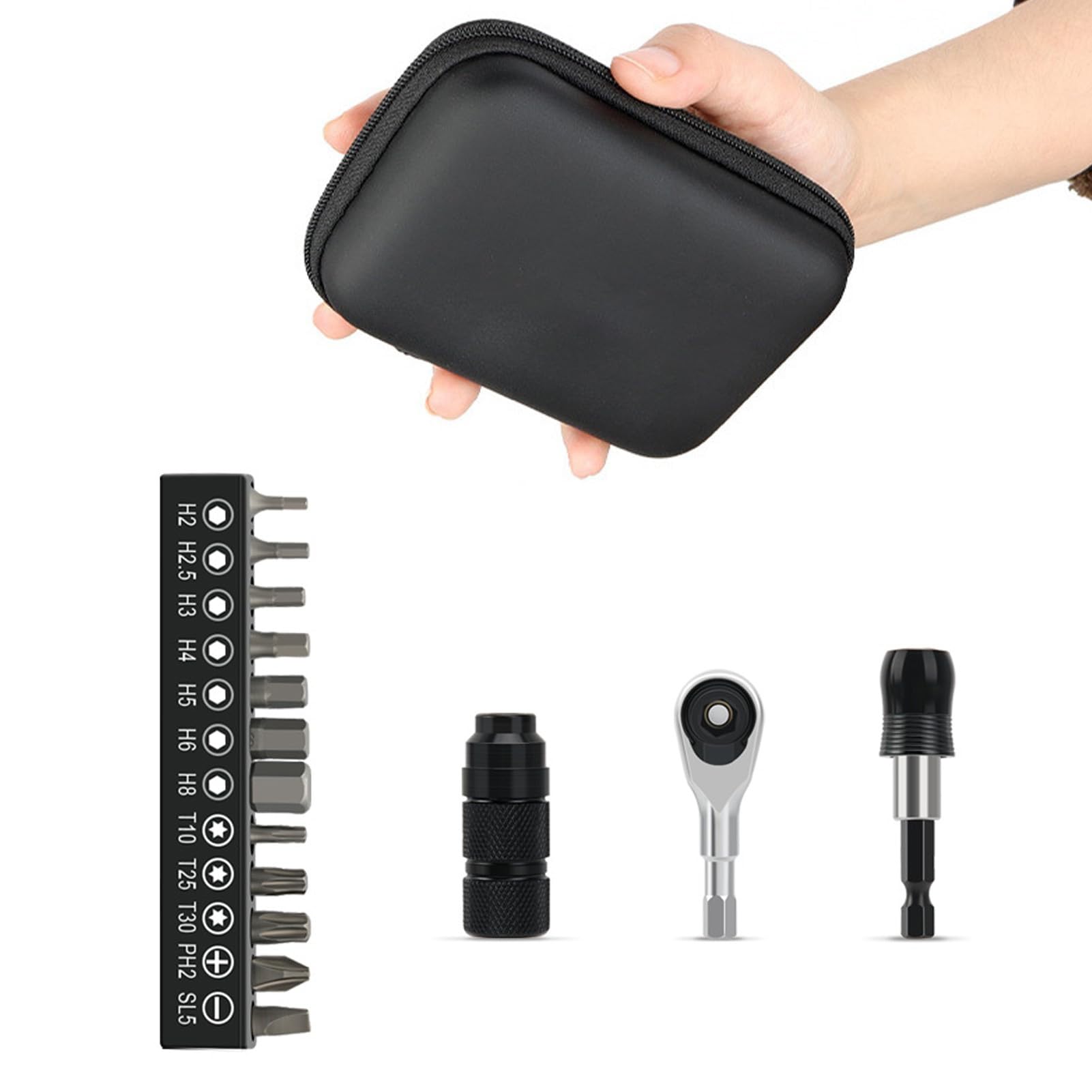 Kit de herramientas para bicicleta, llave de trinquete con adsorción magnética