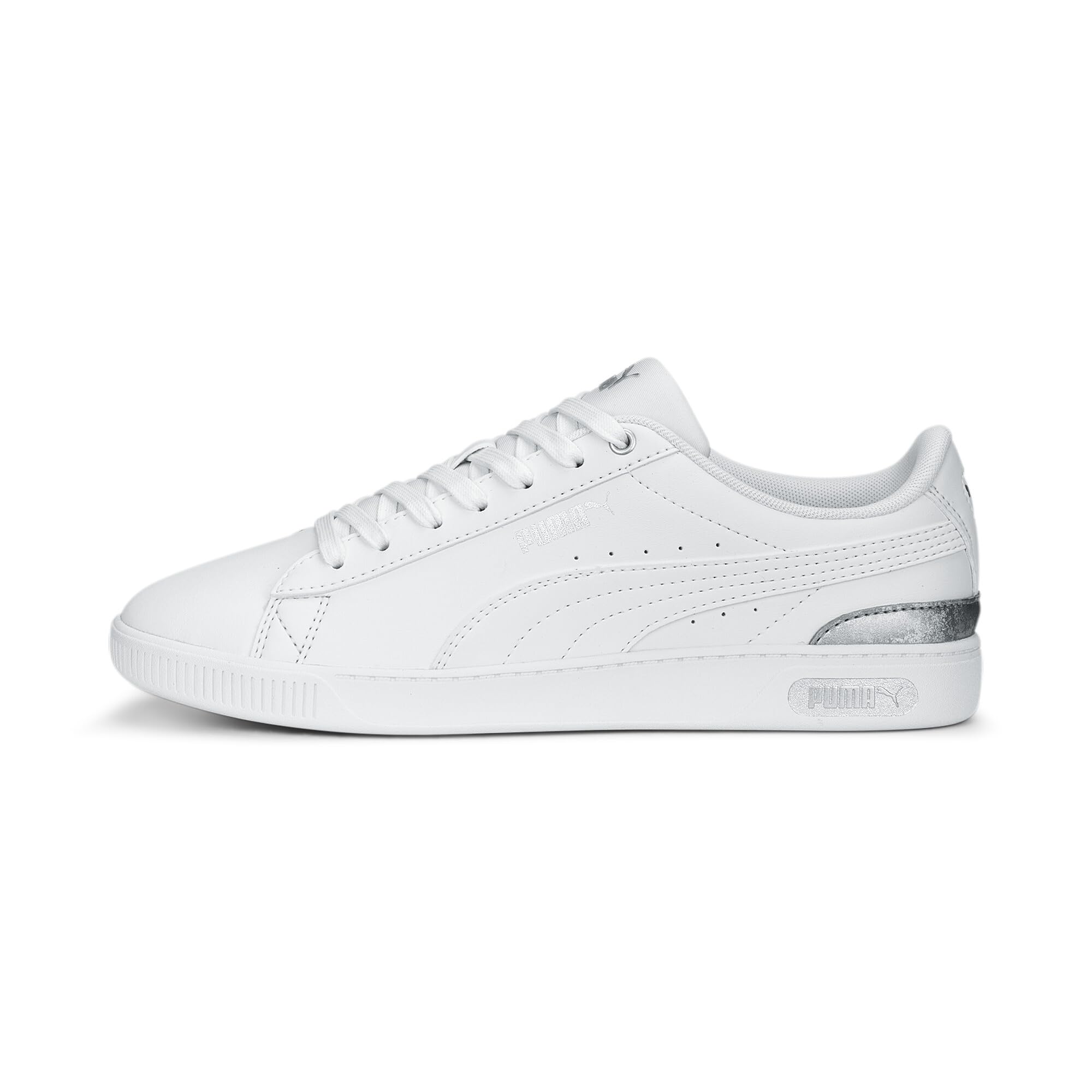 Puma Womens Vikky v3 Space Metallics White-Silver-Matte Silver Sneaker - 3UK (38933402) (B0BQBTZLQQ) Amazon Price History, Amazon Price Tracker