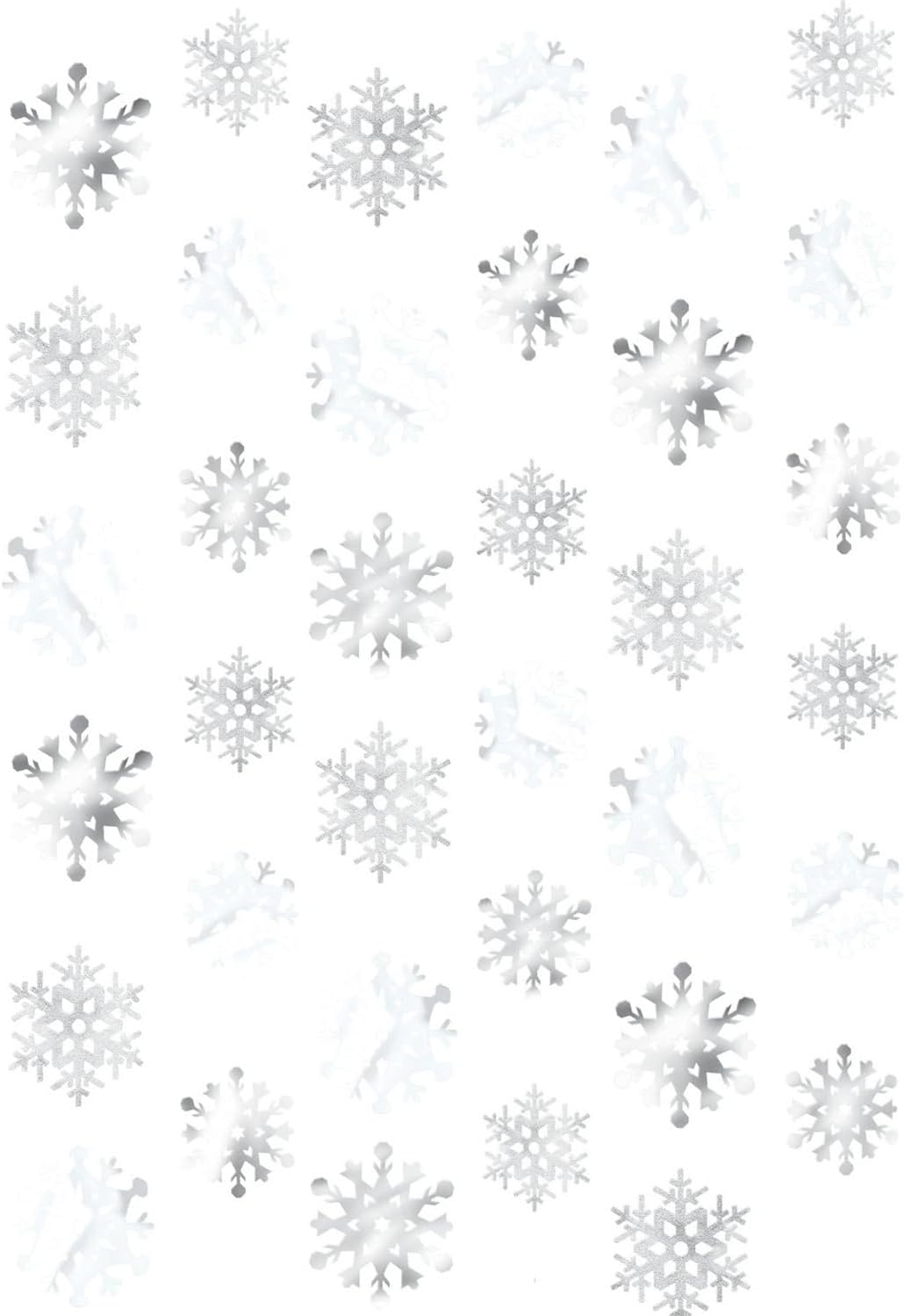 Snowflake White Foil String Decorations - 7' (6 Pc) - Elegant Winter Party Decor - Perfect for Holidays & Events
