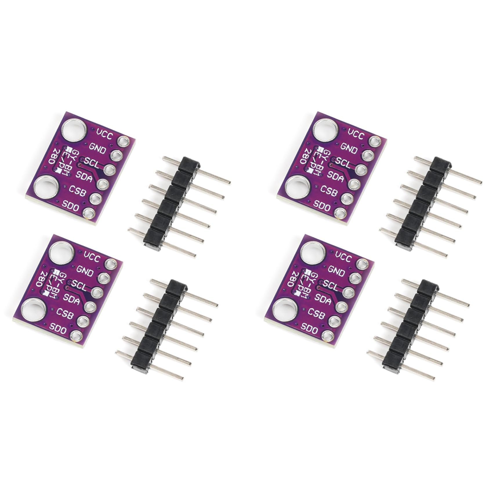 Jnchdghwa As Shown 4Pcs Bme280 3.3V Sensor Module Atmospheric Pressure Temperature Humidity Sensors Spi Breakout -Bme280