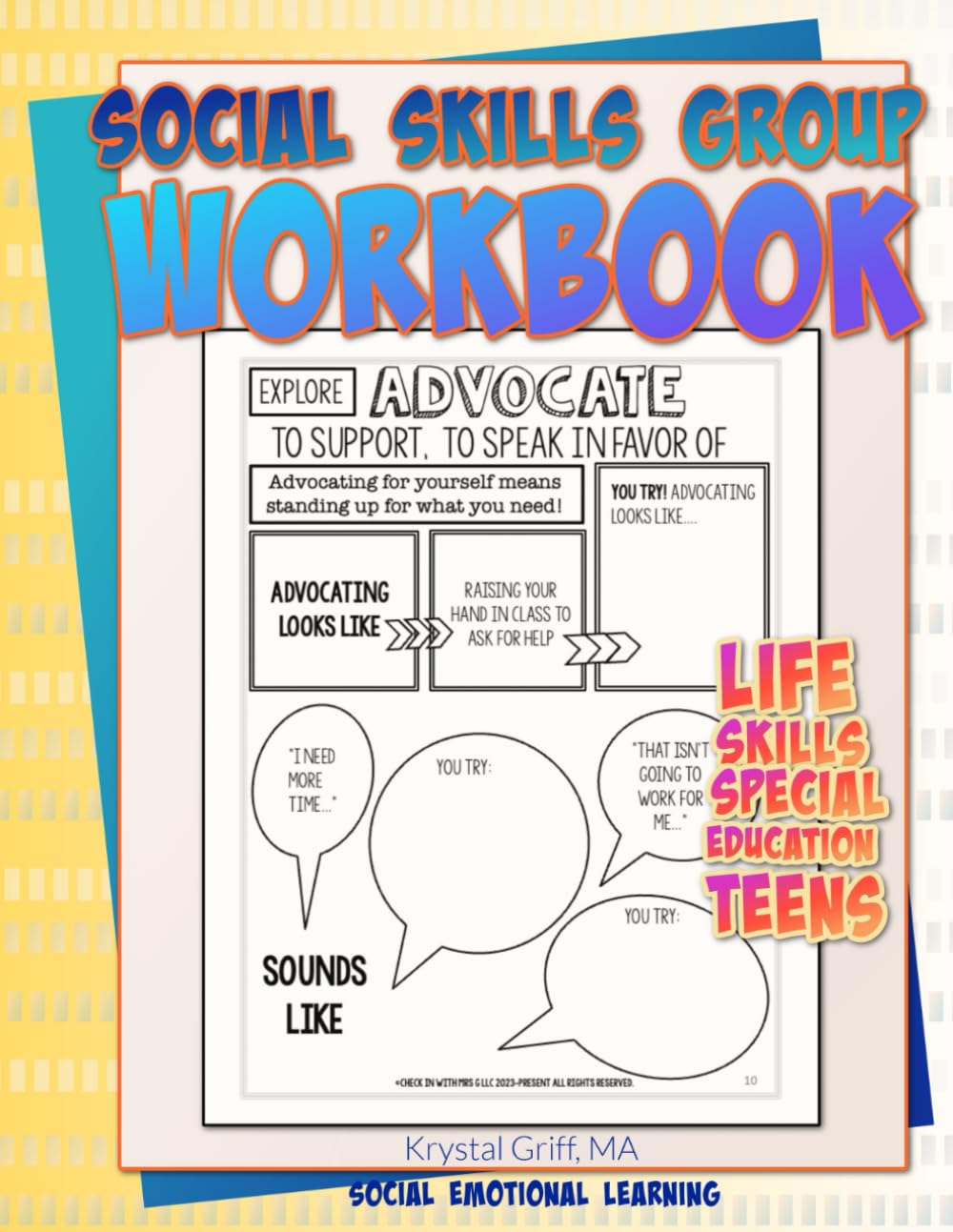 Social Skills Group Workbook: Social Emotional Learning: Life Skills Special Education Teens (Special Education Workbooks)