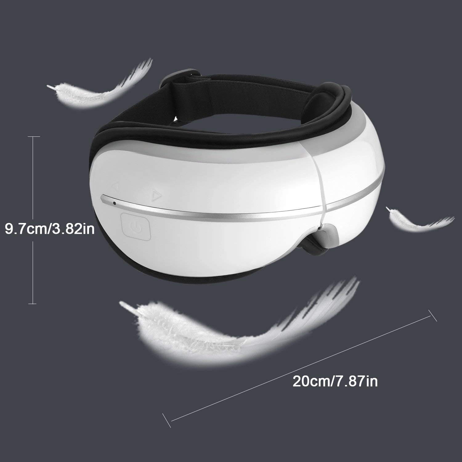 Massager de ojos con calor, compresión de aire, música Bluetooth, Masajeador de ojos infrarrojos recargables para aliviar ojos secos de ojos Fatiga oculta Los círculos oscuros mejoran la circula