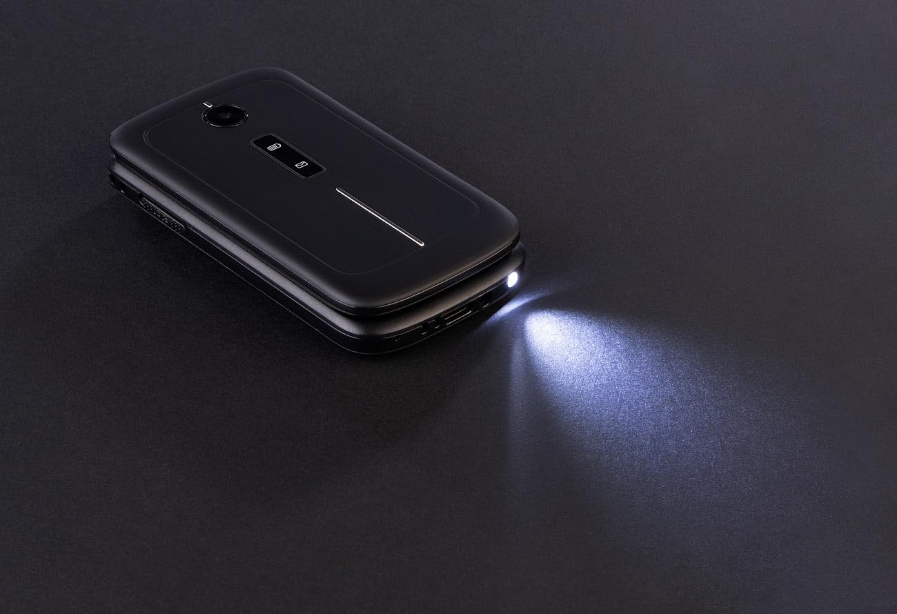 simvalley MOBILE Telefono Cellulare: 4G-Senioren-Klapphandy, 2,8"/7,1-cm-Display a Colori, Garantruf Easy (Telefono per Anziani a Conchiglia, per Anziani, Anziano)