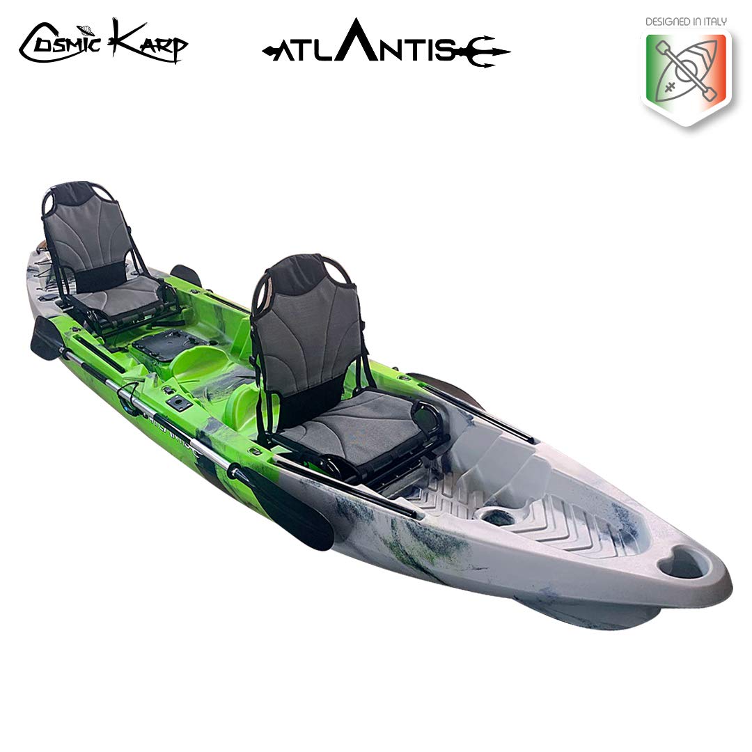 Atlantis, Kayak-Canoa, Cosmic KARP, 390 cm, Verde o Grigia, 2 Gavoni, 2 Seggiolini, 2 Pagaie