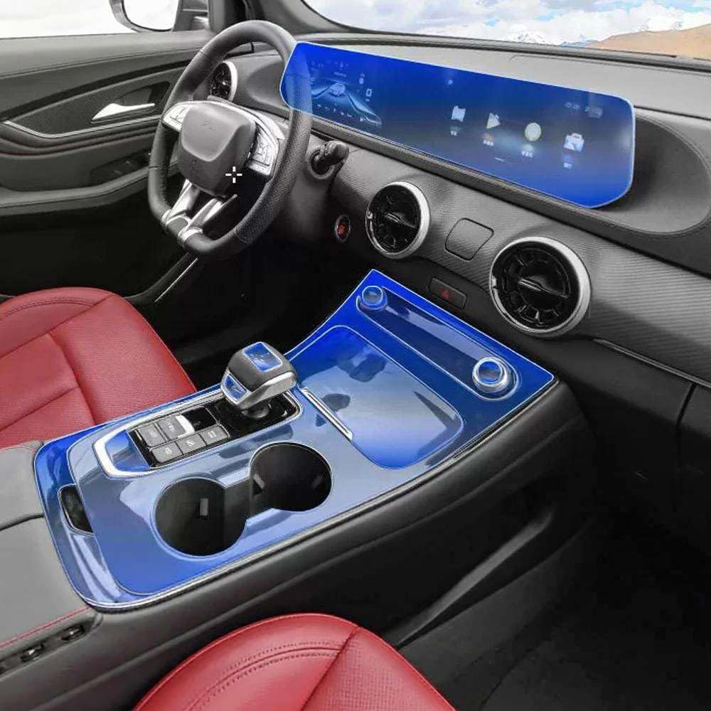 Car Interior Dashboard GPS Navigation TPU Protective Film, for Forthing T5 EVO 2023-2025 Anti Scratch Sticker