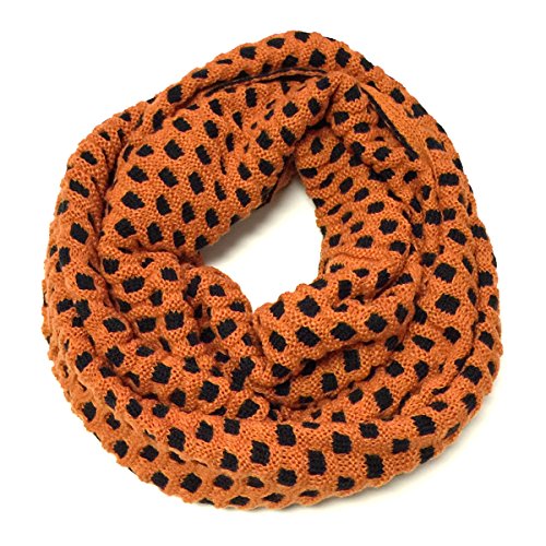 Bowbear Two Tone Warm Winter Knit Infinity Scarf