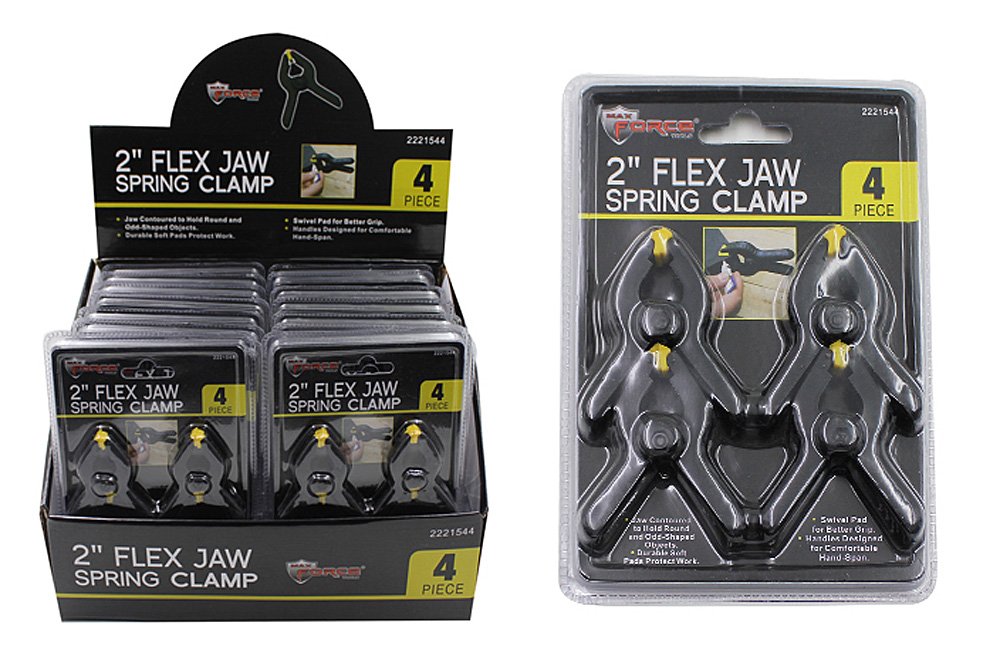 Diamond Visions Max Force 2221544 2 Inch Nylon Spring Clamp 4 Piece Set Bundle of 3 (12 Clamps)