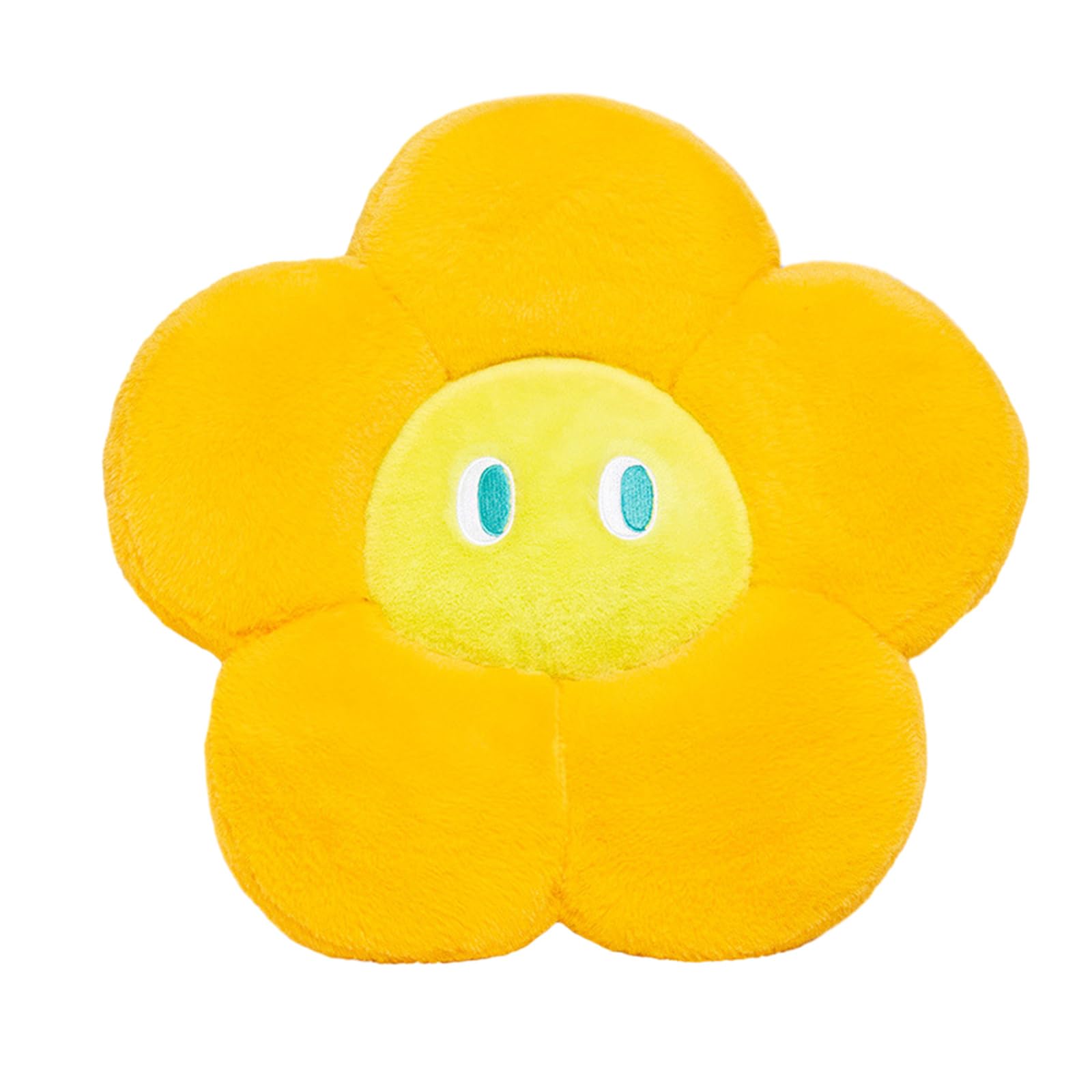 Msioytog Yellow Eyes Flower Seat Cushion Plush Floor Pillow Butt Cushions Decor Plush Pillow For Bedroom Sofa Chair Car Chair Pad Student Cushion