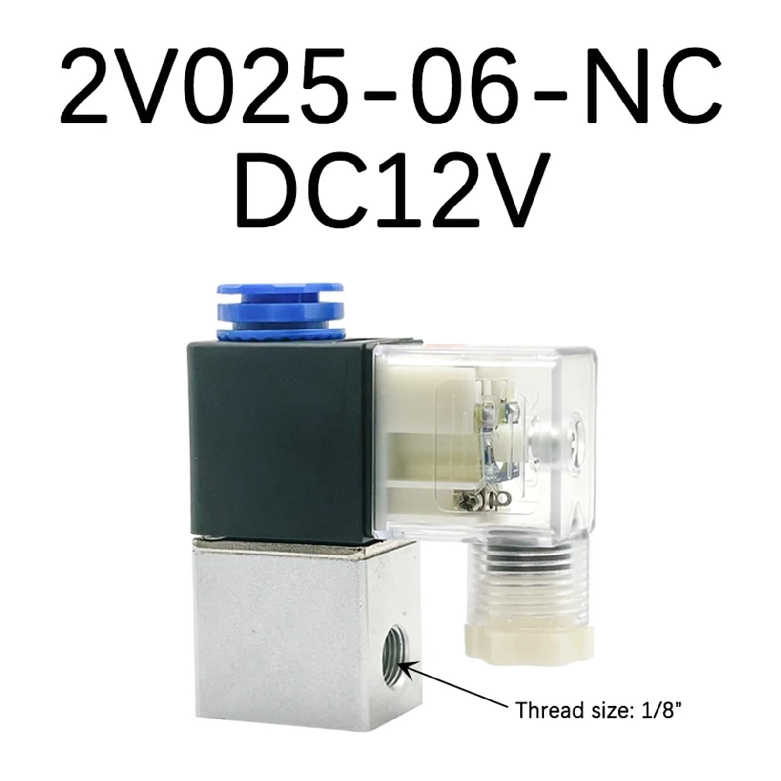 Électrovannes pneumatiques à Deux Voies et Deux Positions 2V025-06/08 DC12V DC24V AC220V AC110V AC24V Électrovannes pneumatiques à Deux Voies et Deux Positions(2V025-06 DC12V)