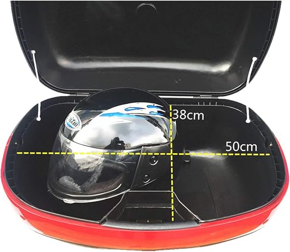 Universal Motorcycle Trunk Motorcycle Tour Tail Box Tour Pack Tail Box Luggage for Harley Road Glide Honda Yamaha Cruiser,50cm x 38cm x 28cm