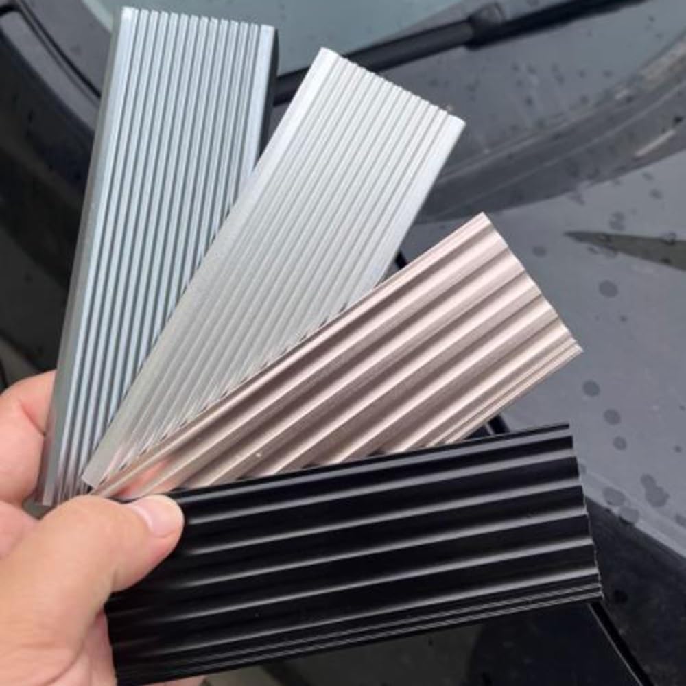 Perfil De Borde De Escalón Aluminio Tiras Antideslizantes para Peldaños Perfiles Angulares Forma De L para Escalones Madera Metal Baldosas(Grey,52"/130cm)